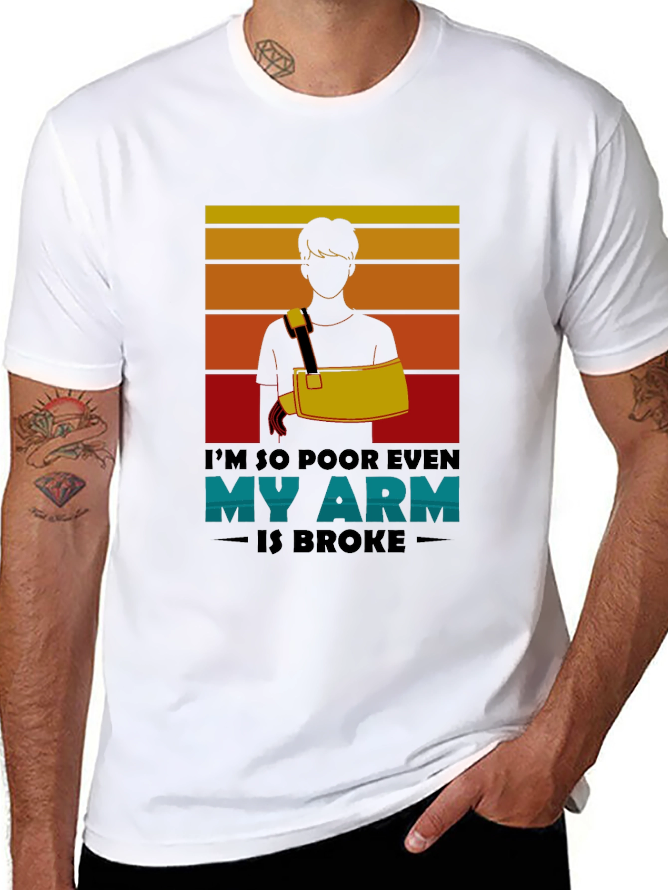 Im So Poor Broken Arm Graphic Tee