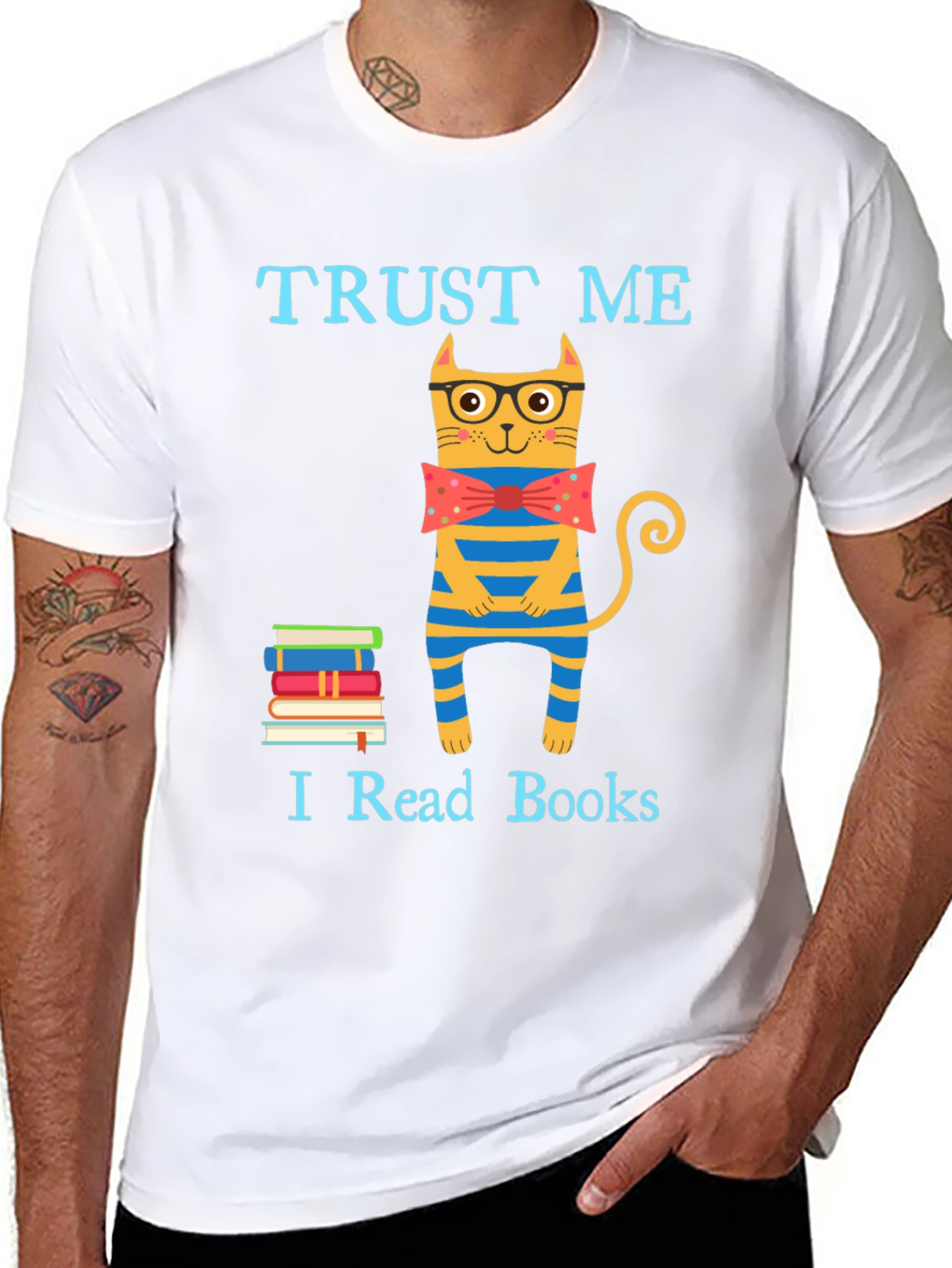 Trust Me I Read Books Funny Cat T-Shirt
