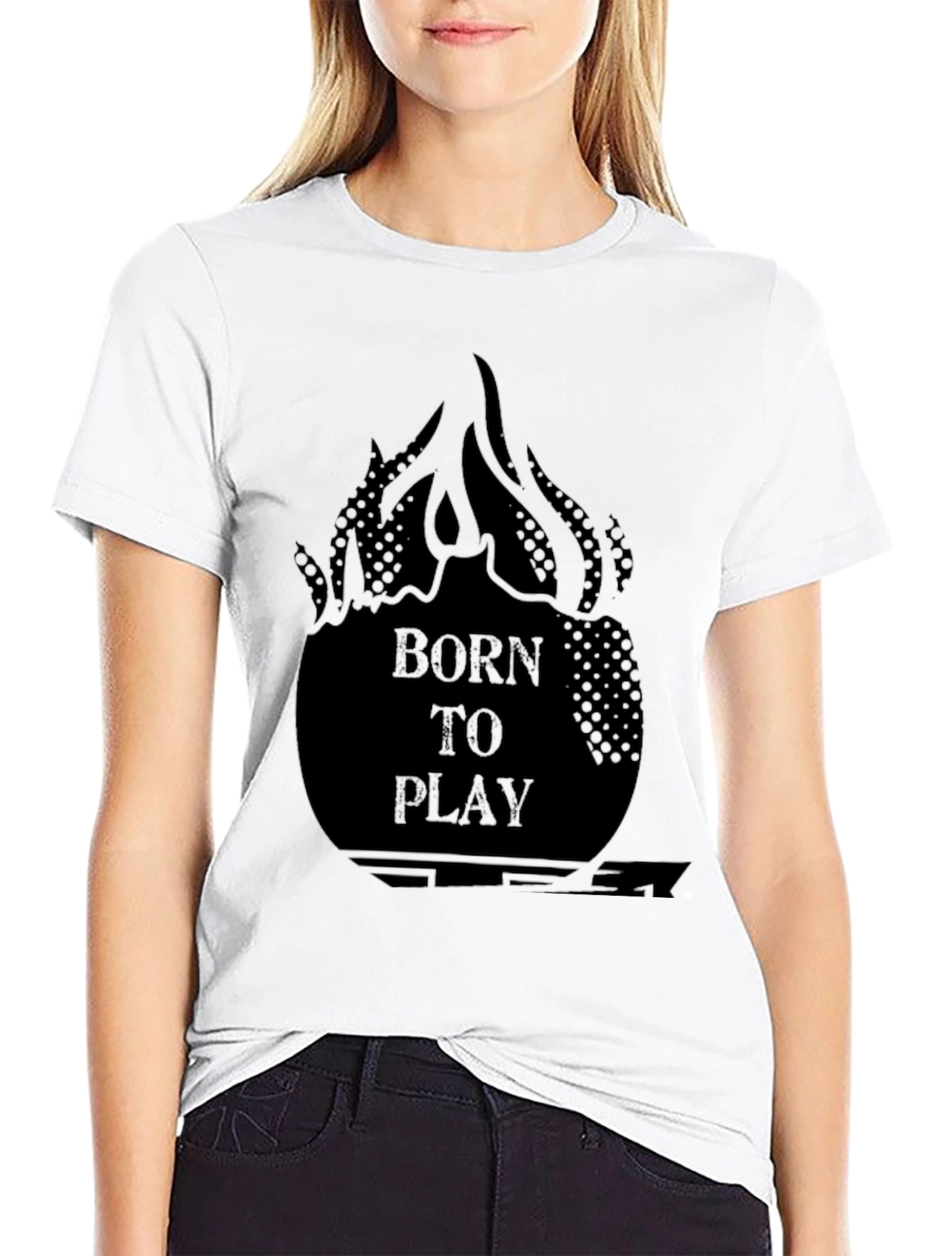 Born to Play Graphic Tee - Black