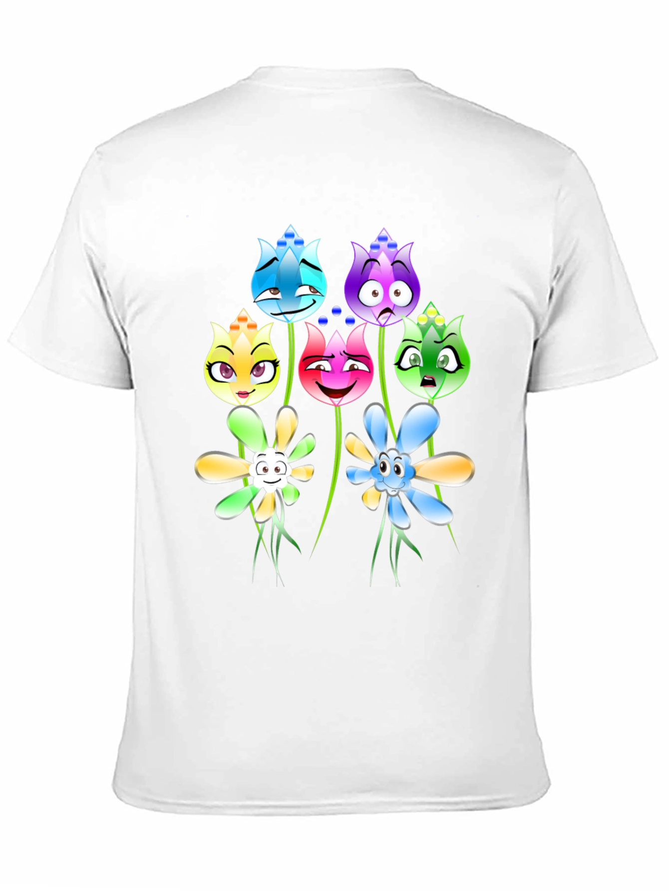 Cartoon Flower Graphic T-Shirt