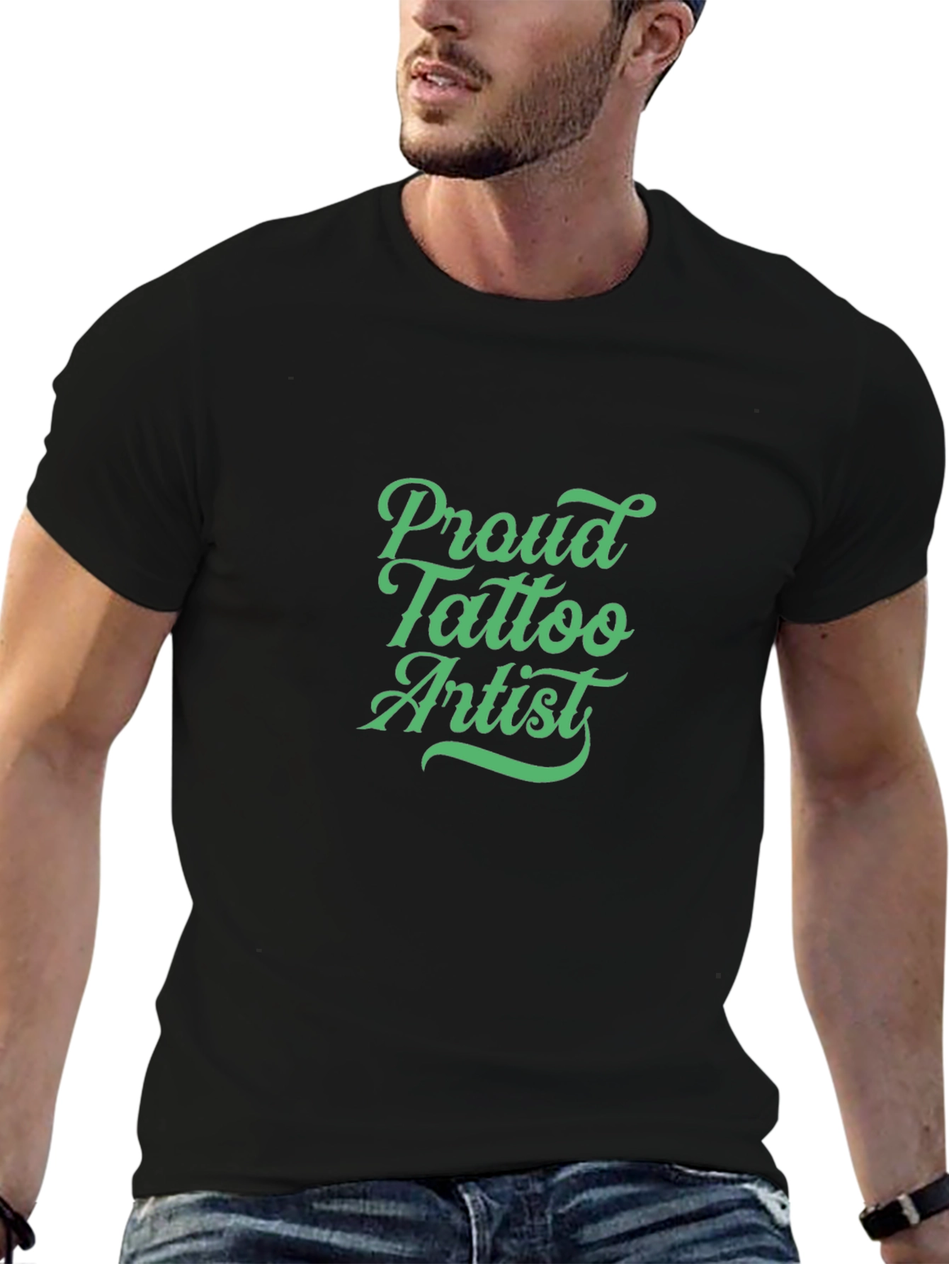 Proud Tattoo Artist Black Graphic Tee