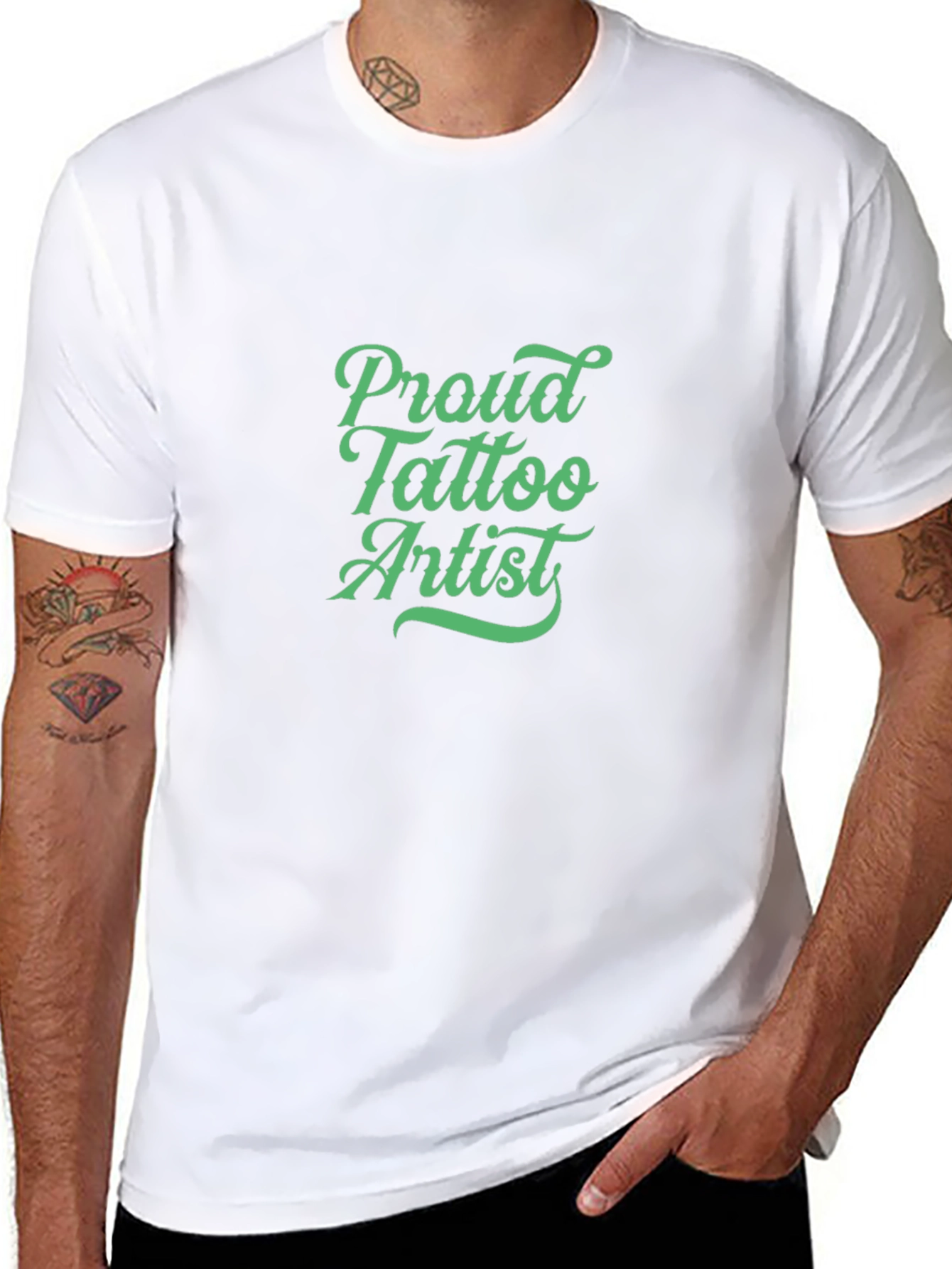Proud Tattoo Artist Black Graphic Tee