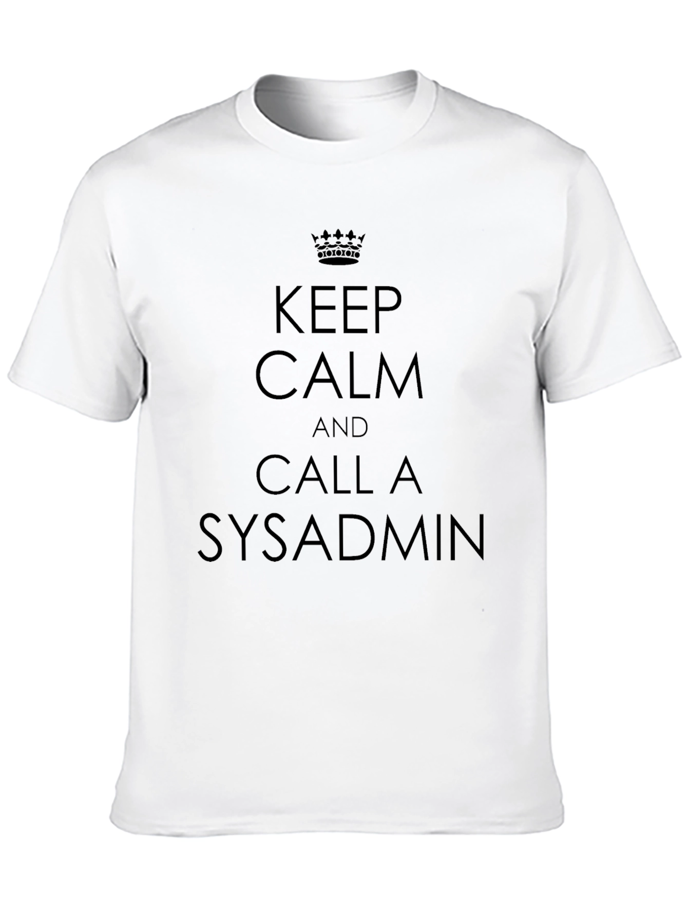 Keep Calm & Call a Sysadmin Black Tee