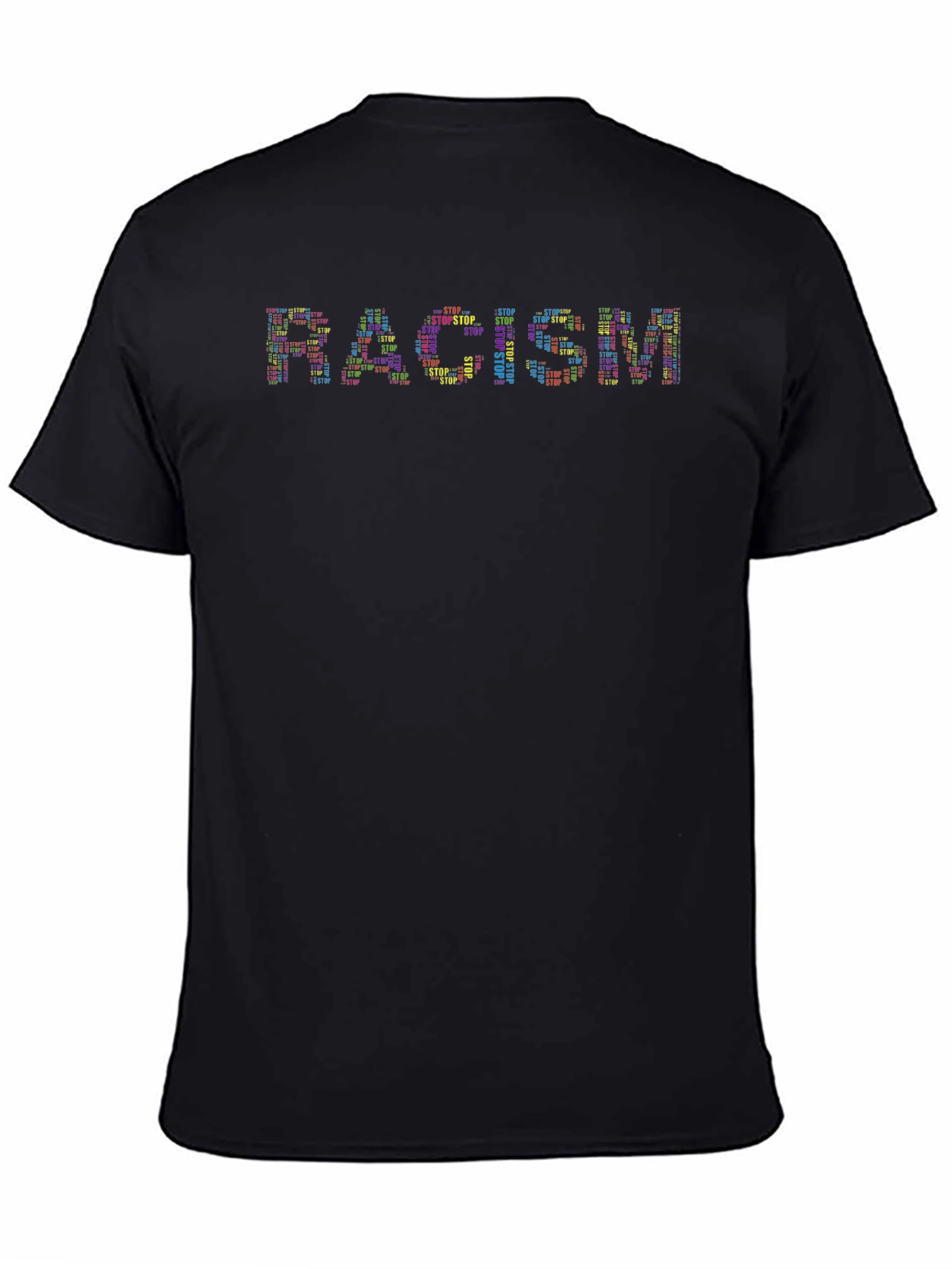 Stop Racism Graphic Tee - Black Unisex T-Shirt