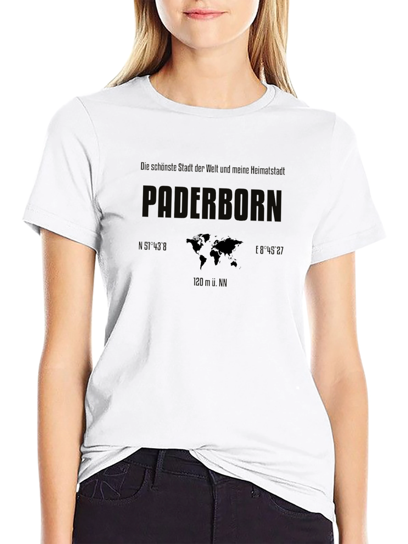 Paderborn World Map T-Shirt