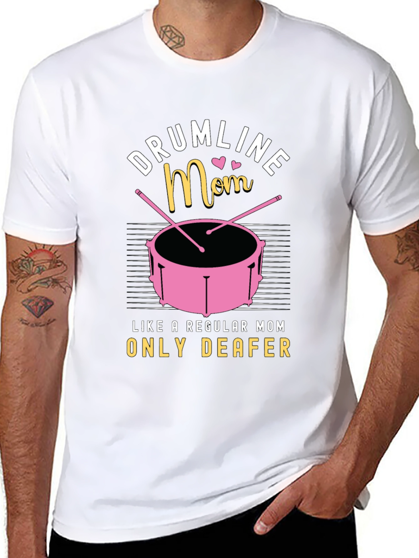 Drumline Mom Graphic T-Shirt - Music Lover Tee
