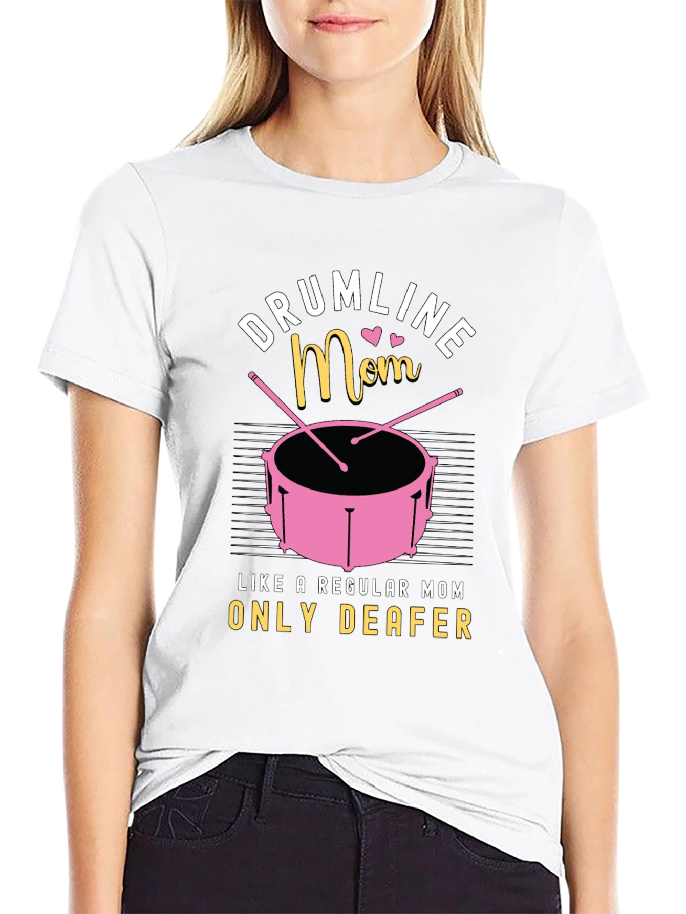 Drumline Mom Graphic T-Shirt - Music Lover Tee