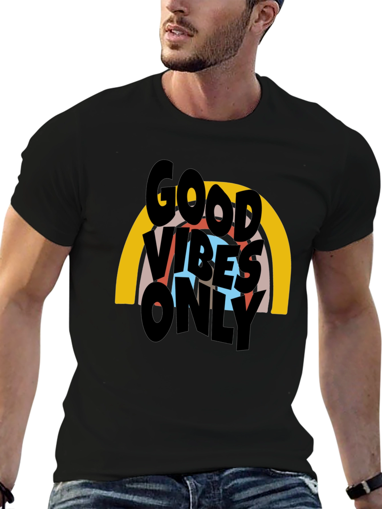 Good Vibes Only Graphic T-Shirt - Black