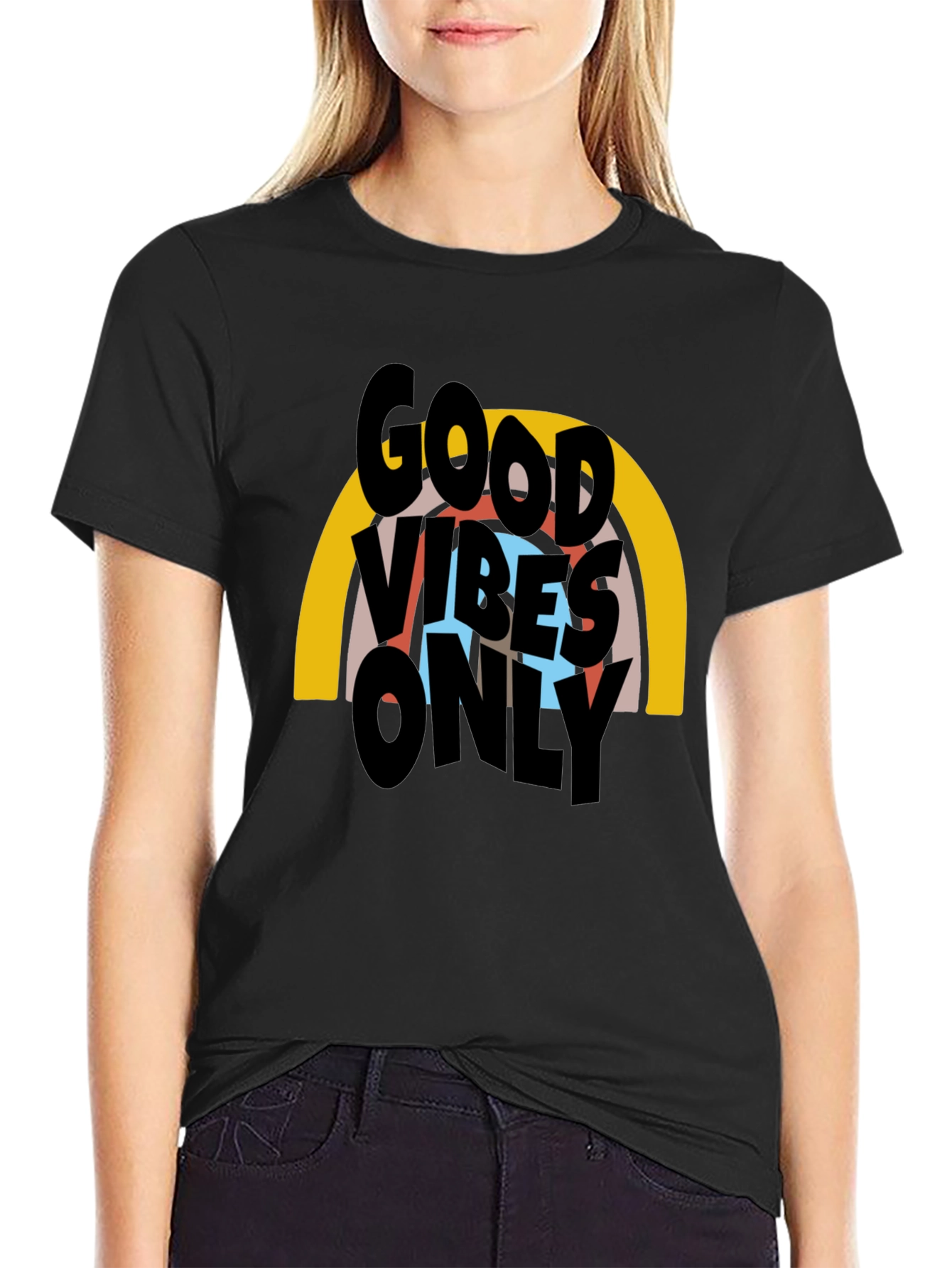 Good Vibes Only Graphic T-Shirt - Black