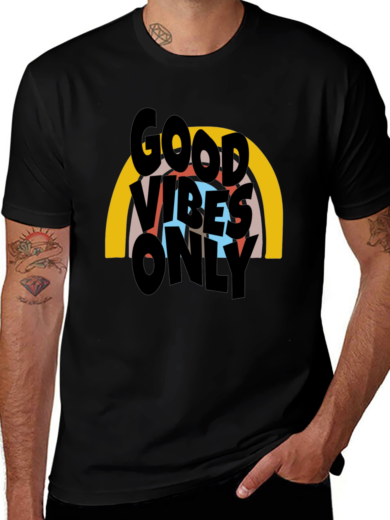 Good Vibes Only Graphic T-Shirt - Black