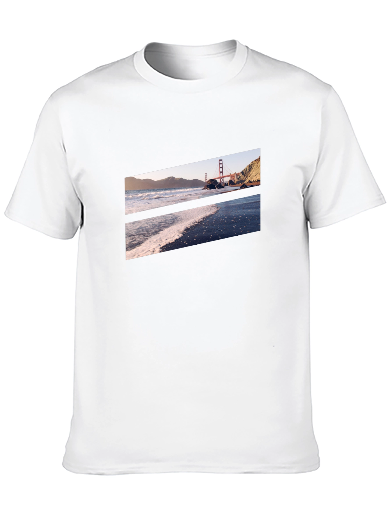 Golden Gate Beach Black Tee