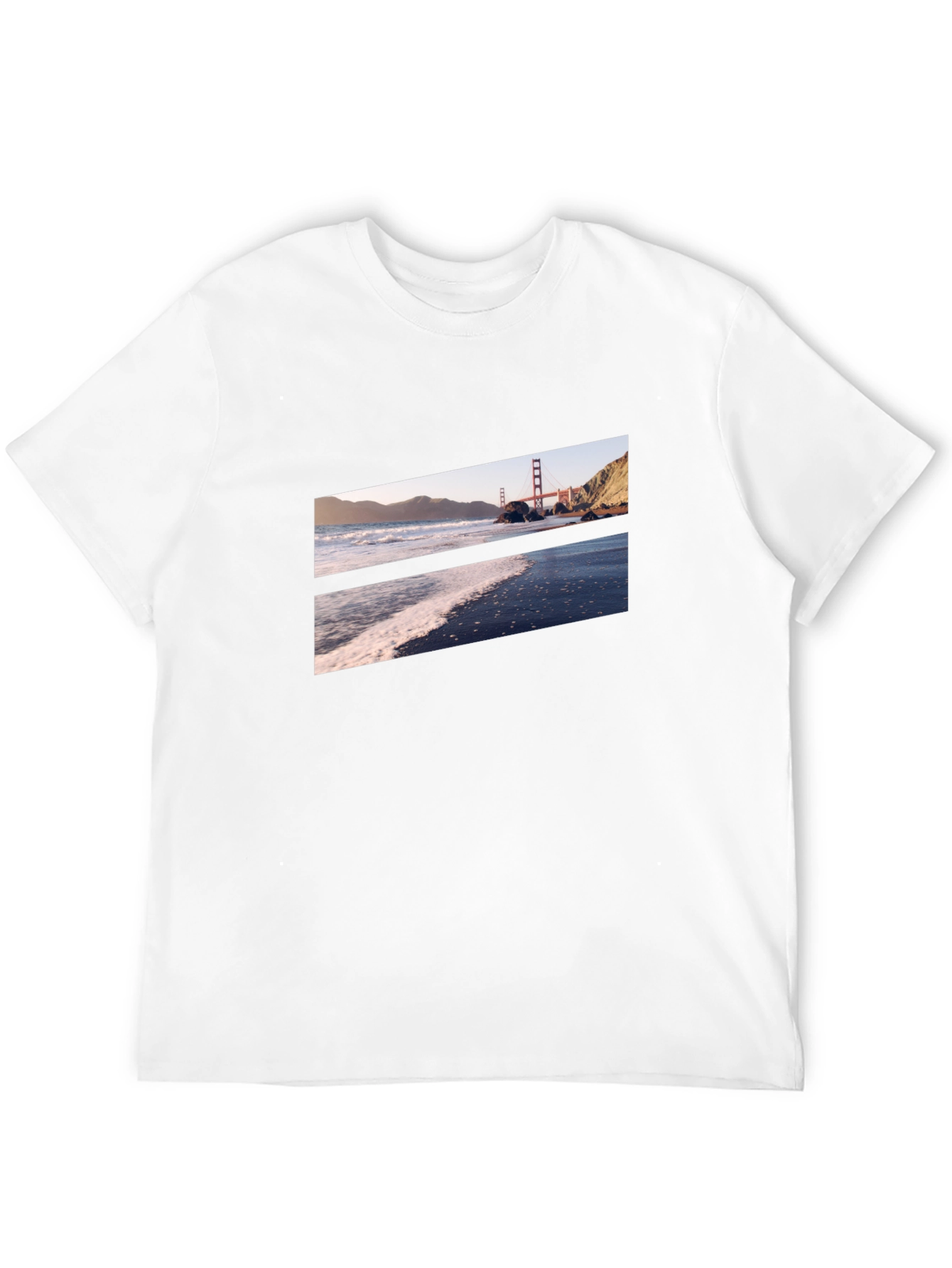 Golden Gate Beach Black Tee