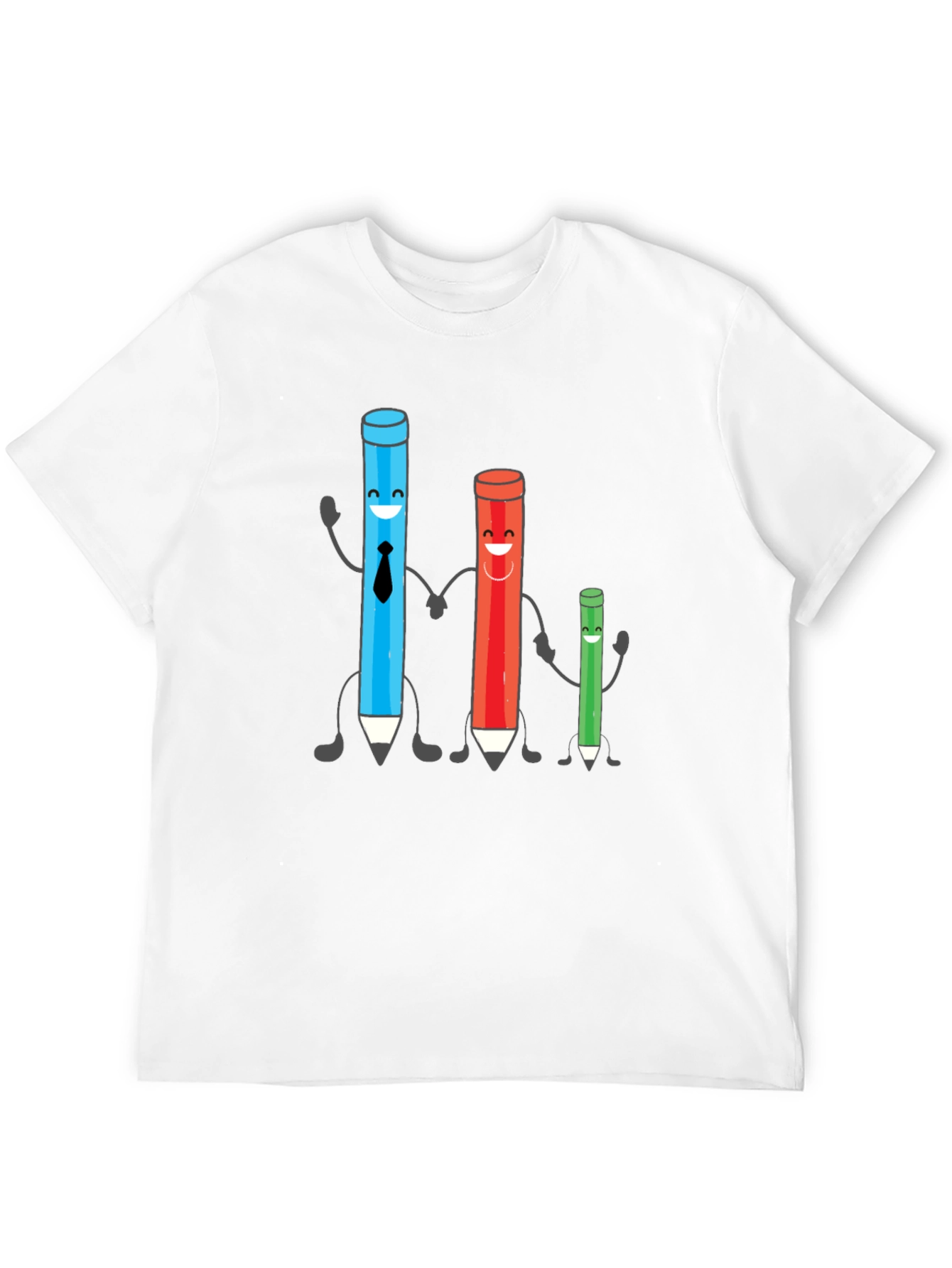 Cartoon Pencil Family T-Shirt
