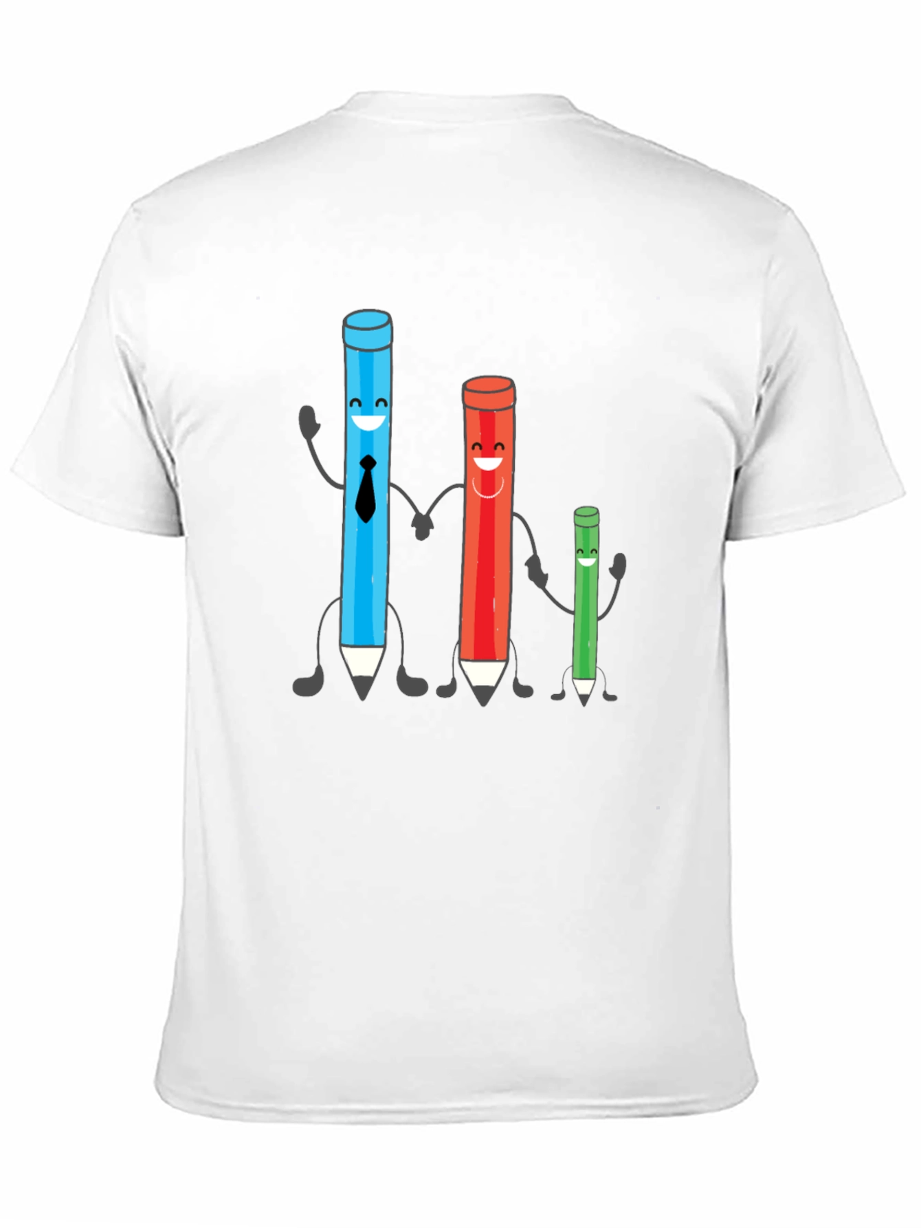Cartoon Pencil Family T-Shirt
