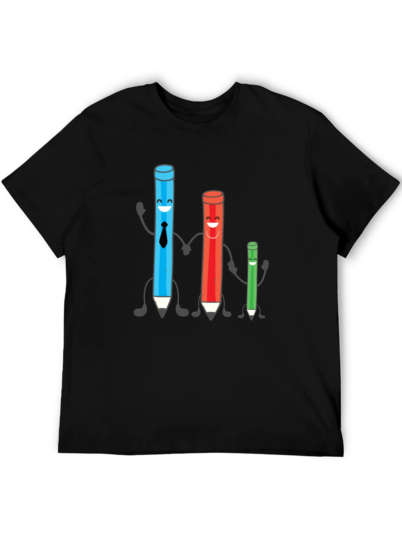 Cartoon Pencil Family T-Shirt