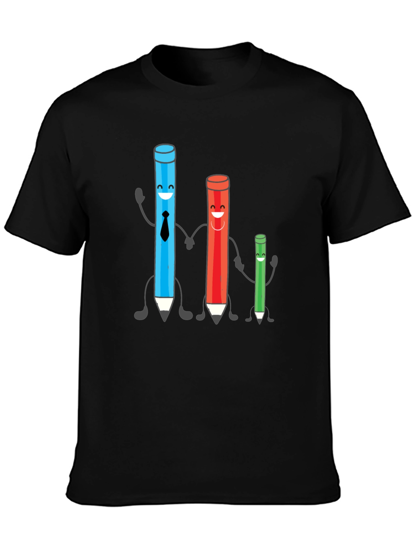 Cartoon Pencil Family T-Shirt