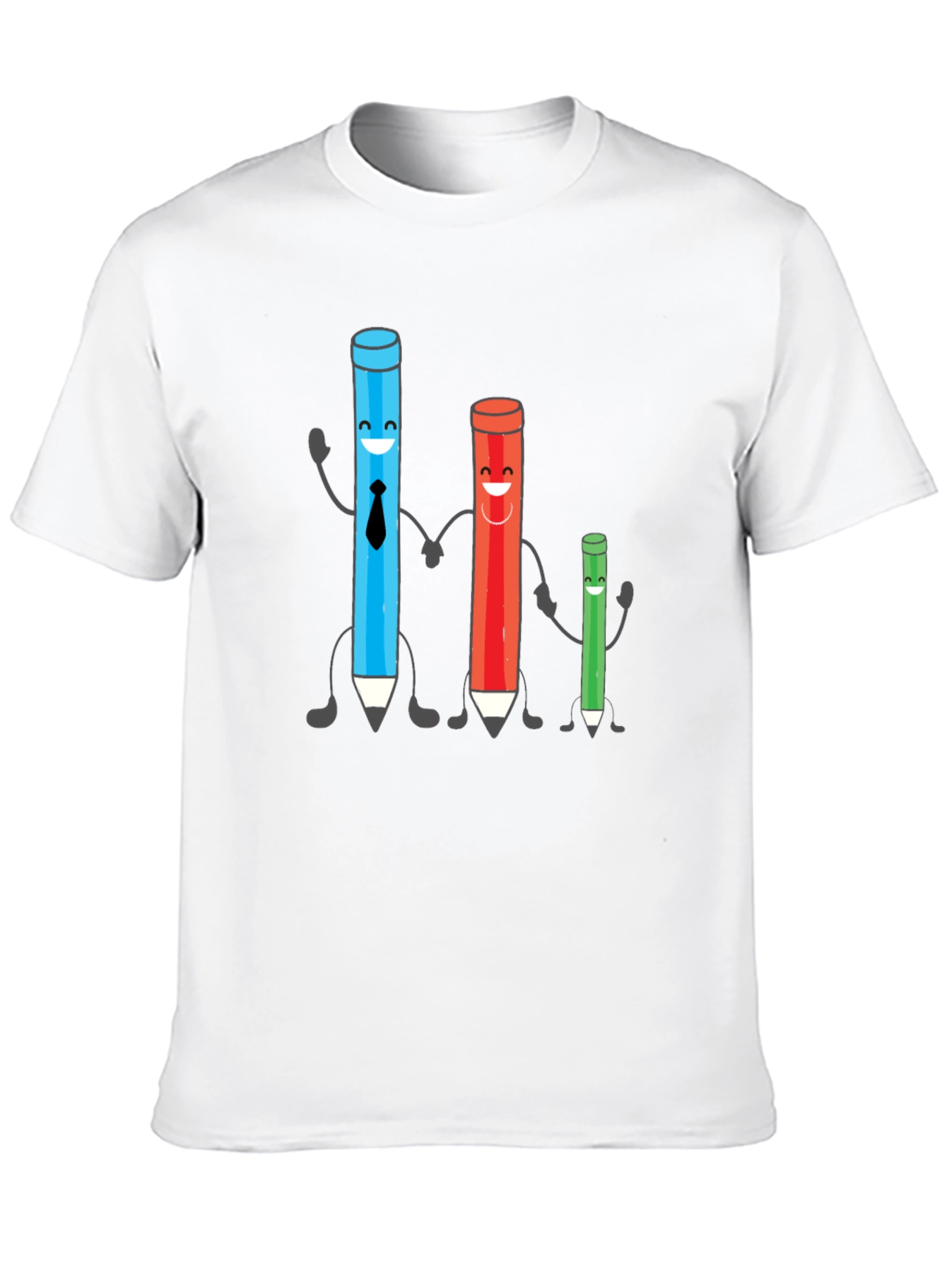 Cartoon Pencil Family T-Shirt