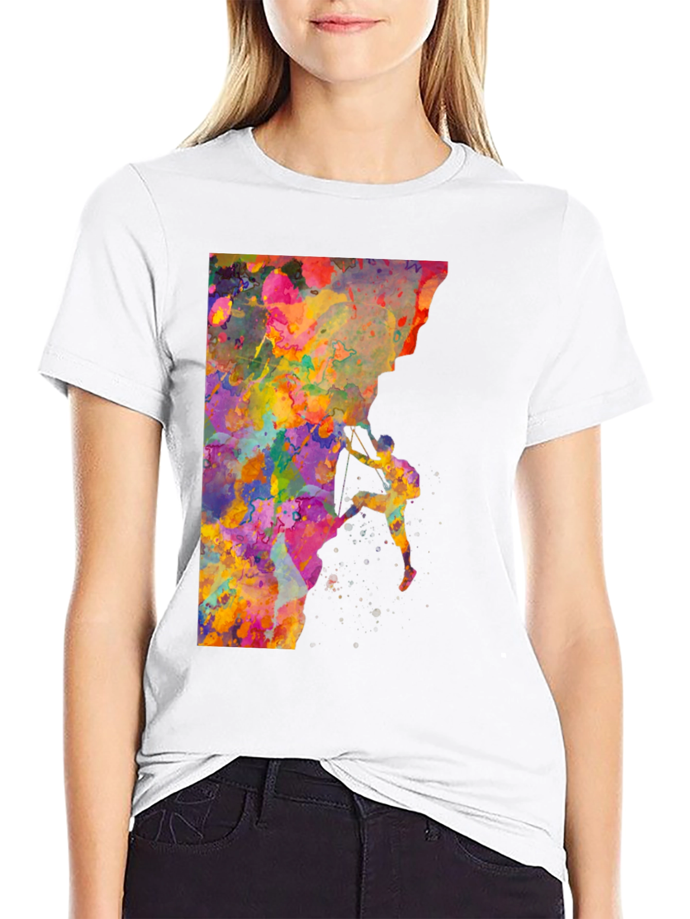 Watercolor Rock Climbing T-Shirt
