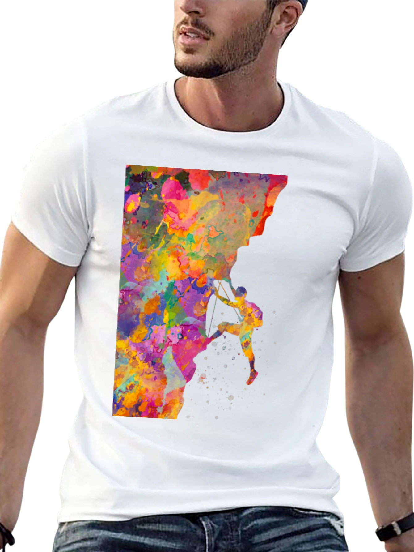 Watercolor Rock Climbing T-Shirt