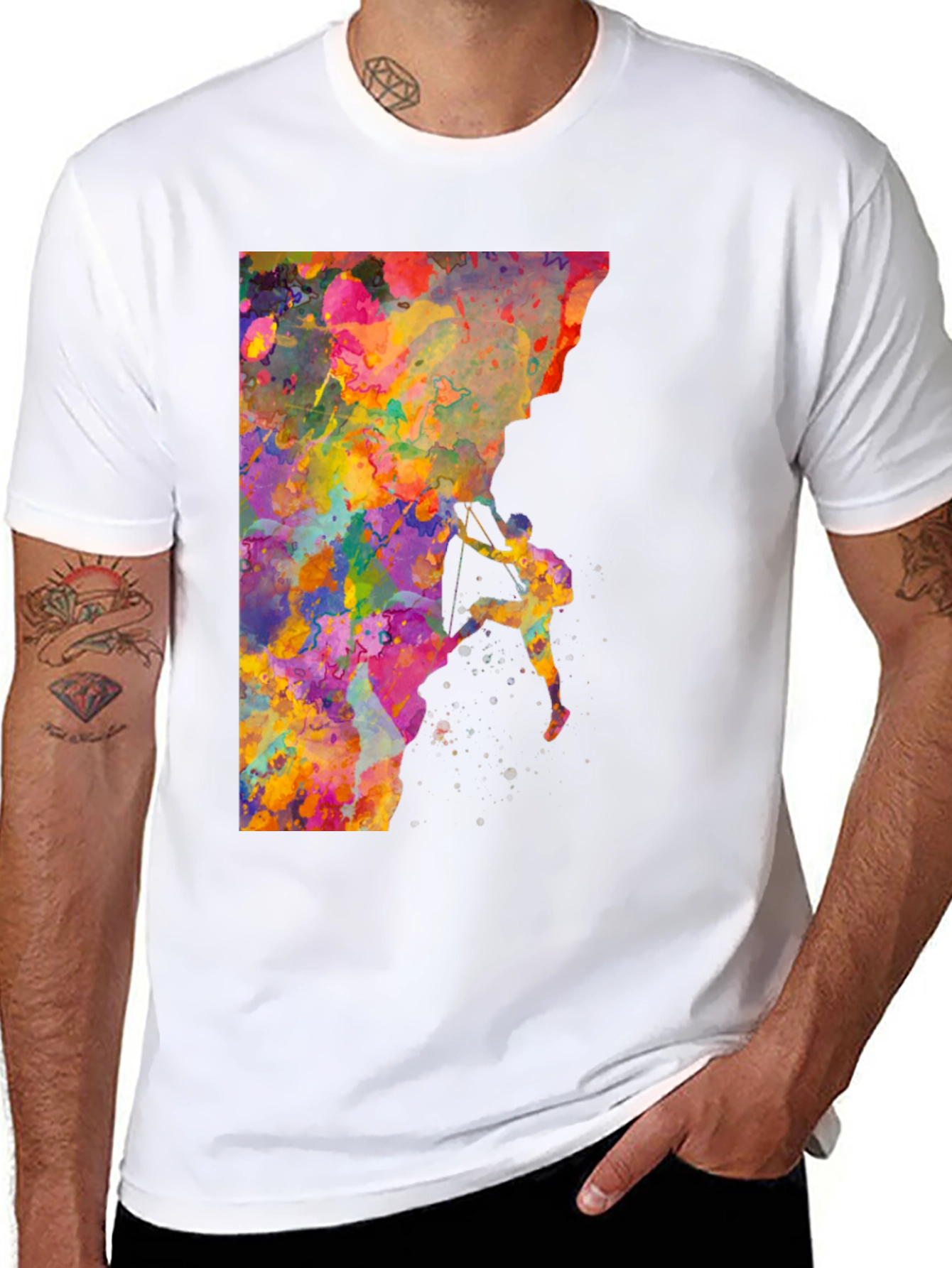 Watercolor Rock Climbing T-Shirt