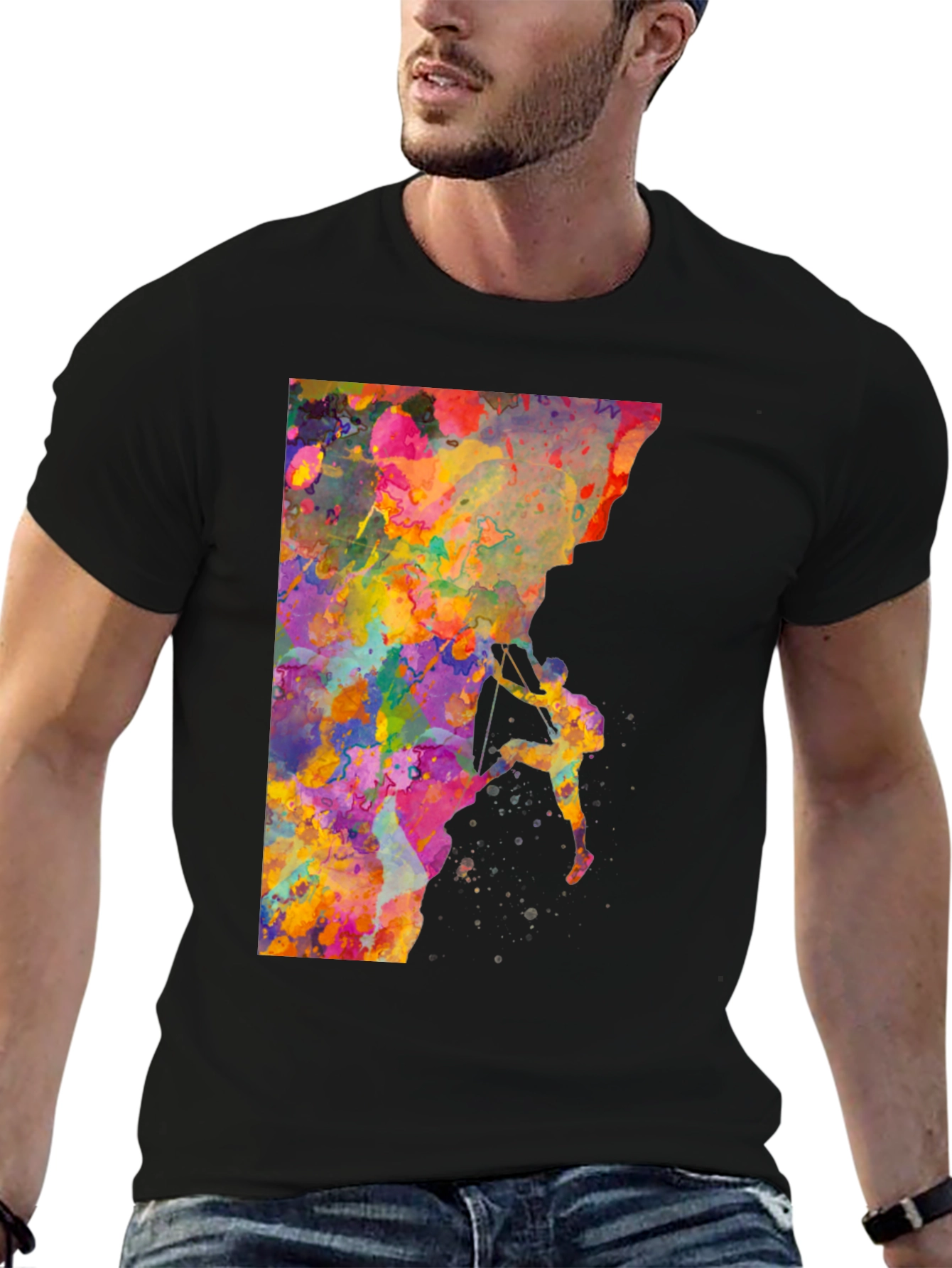 Watercolor Rock Climbing T-Shirt