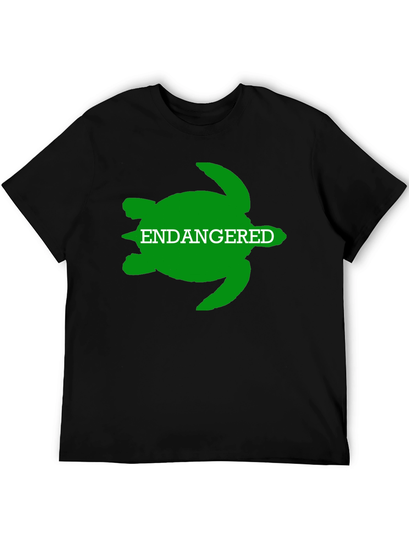 Endangered Turtle Graphic Tee - Black