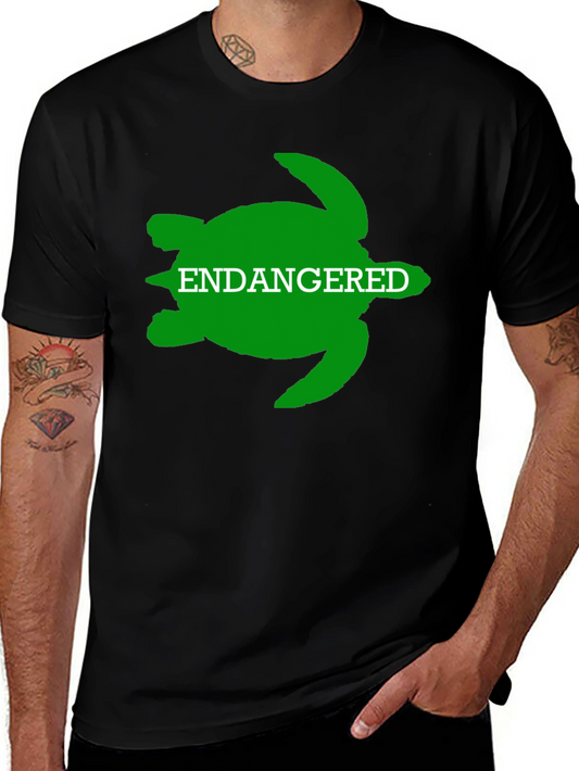 Endangered Turtle Graphic Tee - Black