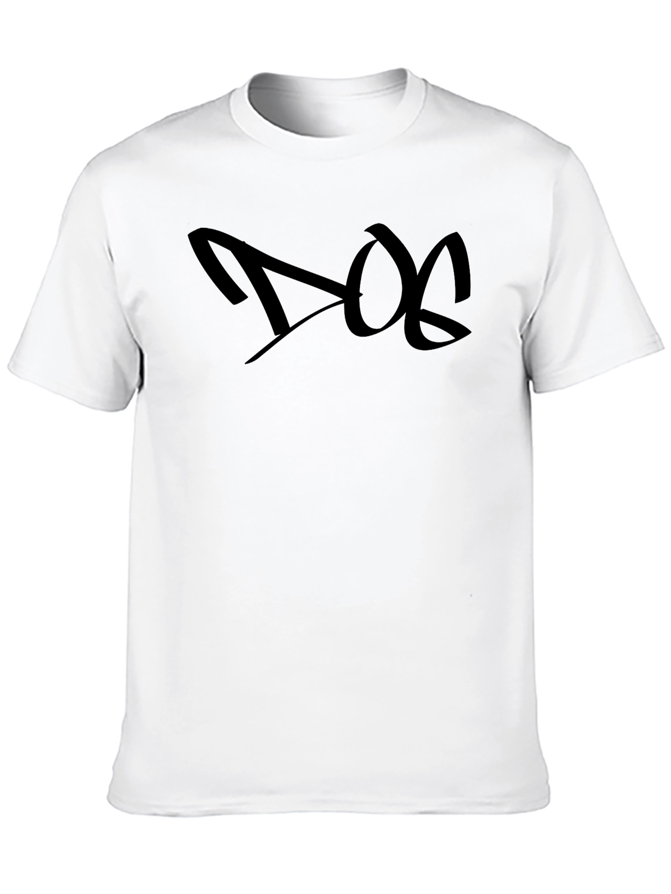 Dog Graphic Tee - Black Casual T-Shirt