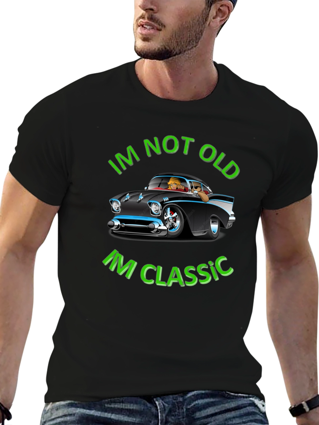 Im Not Old Im Classic Black Graphic Tee