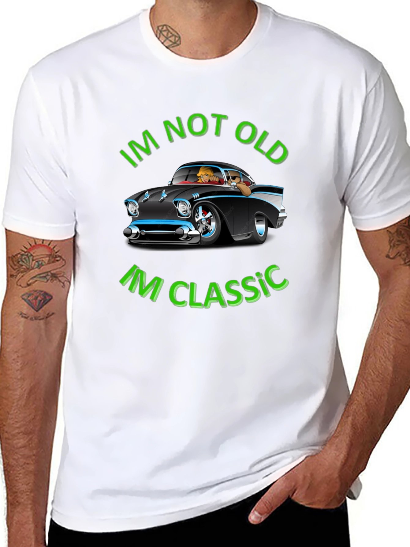Im Not Old Im Classic Black Graphic Tee
