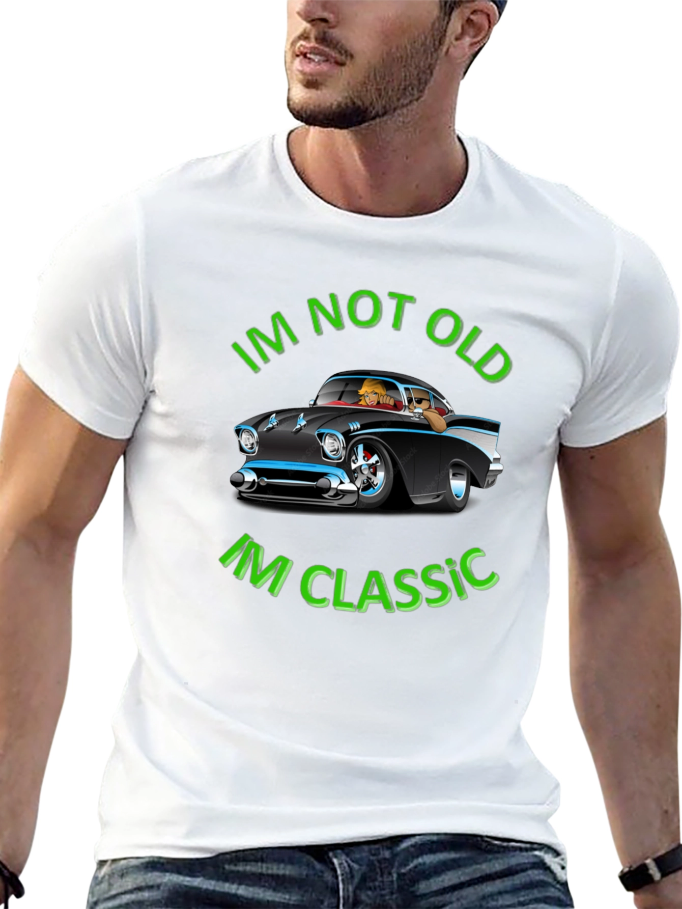 Im Not Old Im Classic Black Graphic Tee