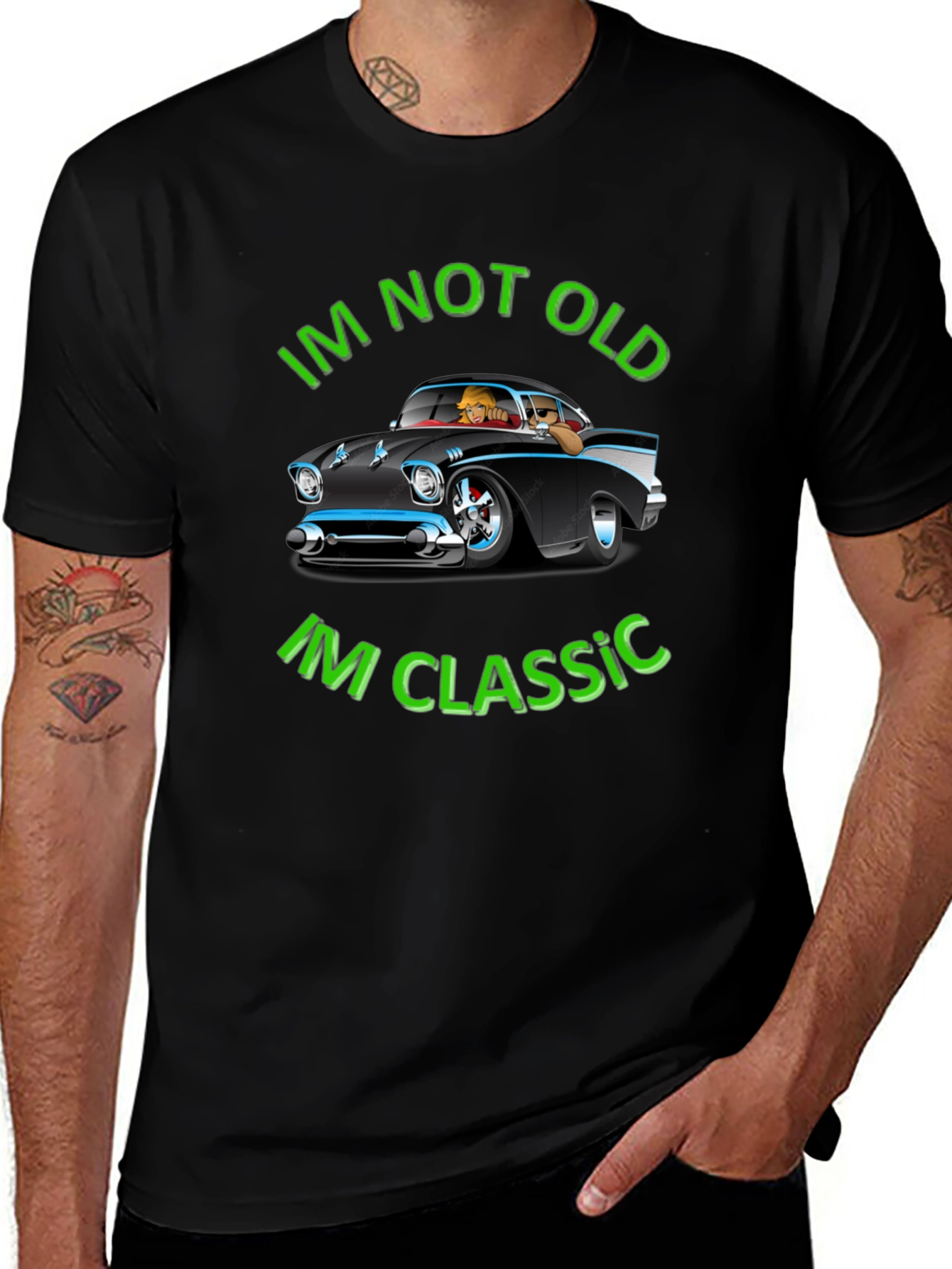 Im Not Old Im Classic Black Graphic Tee