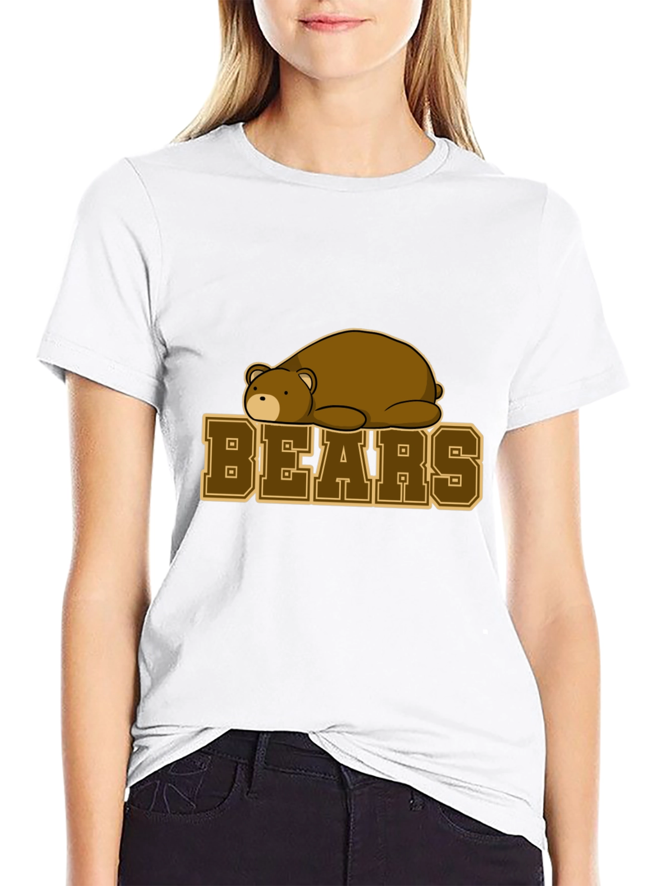 Bears Graphic T-Shirt - Black Cotton Tee