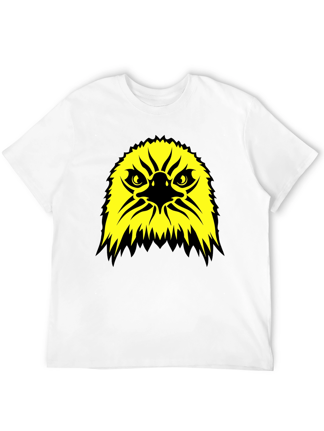 Bold Eagle Graphic Tee - Black Cotton T-Shirt