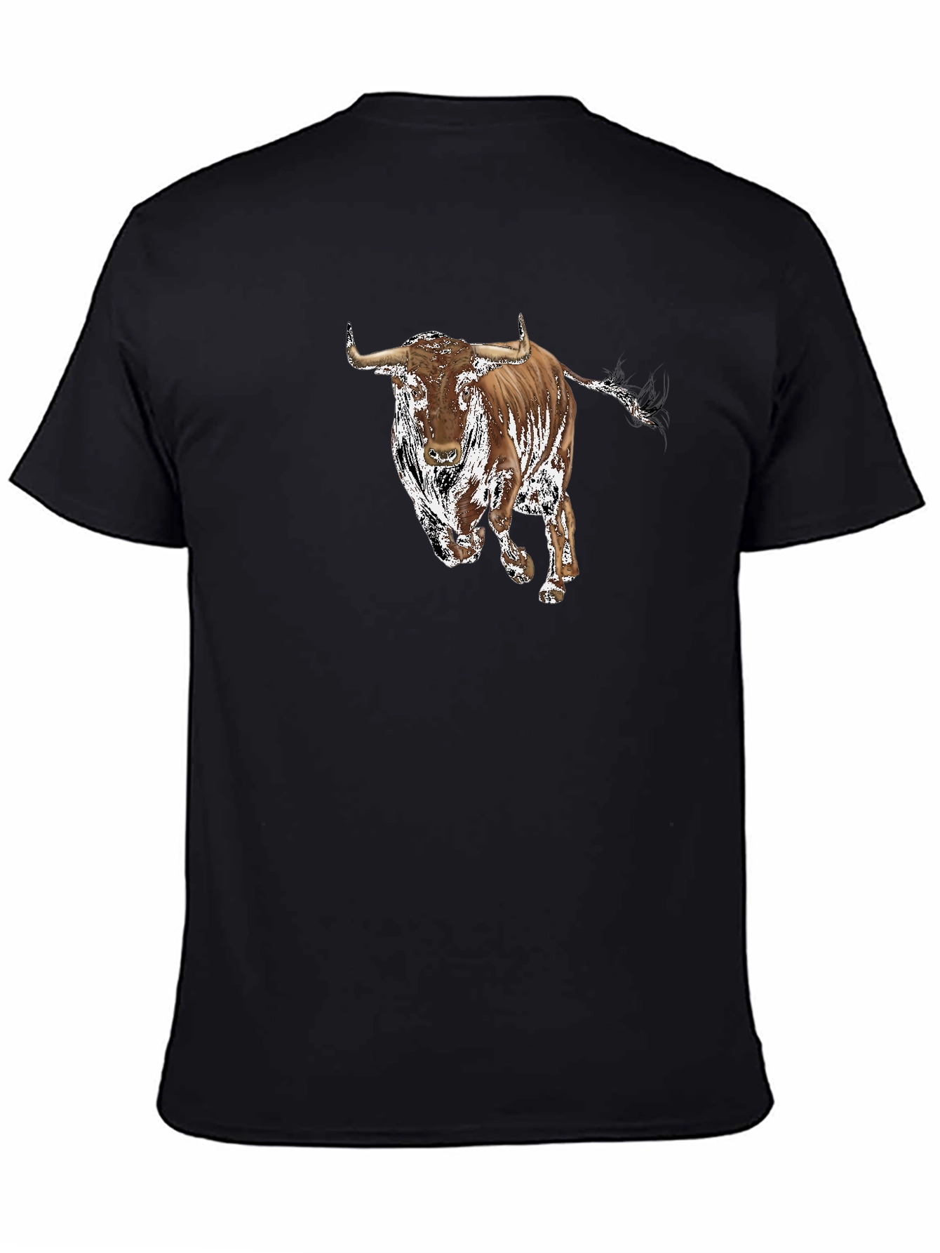 Bull Graphic Tee - Black Casual Shirt