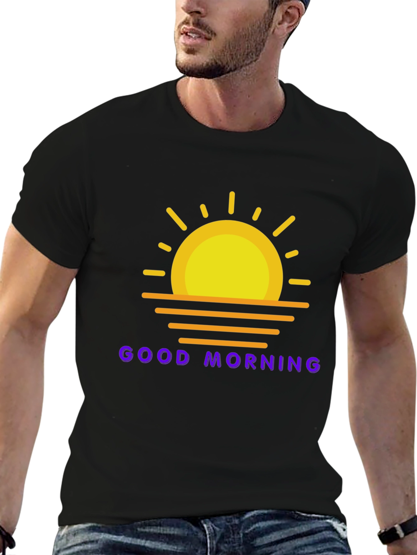 Good Morning Graphic Tee - Black