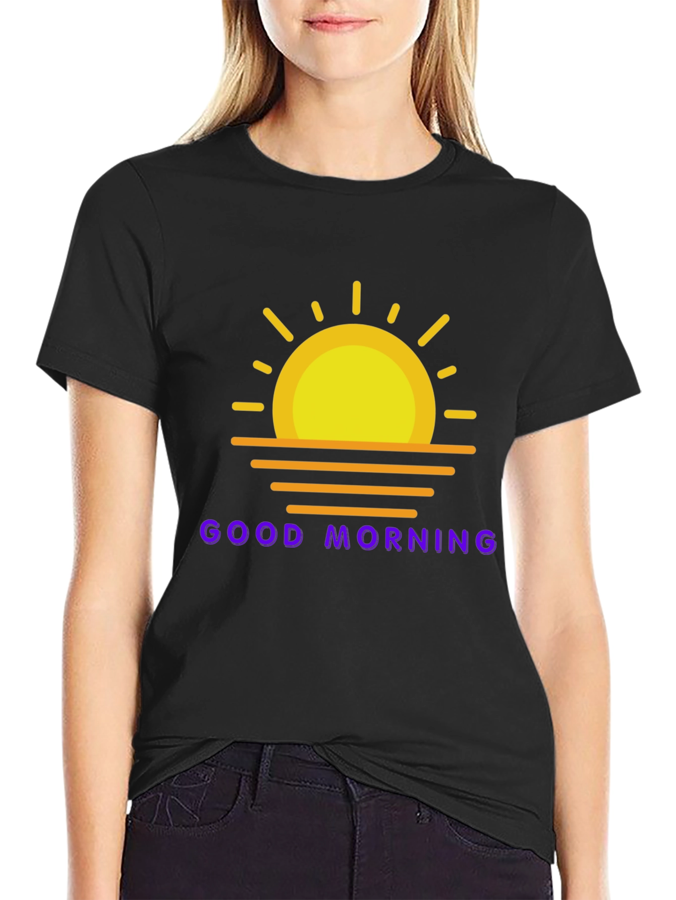 Good Morning Graphic Tee - Black