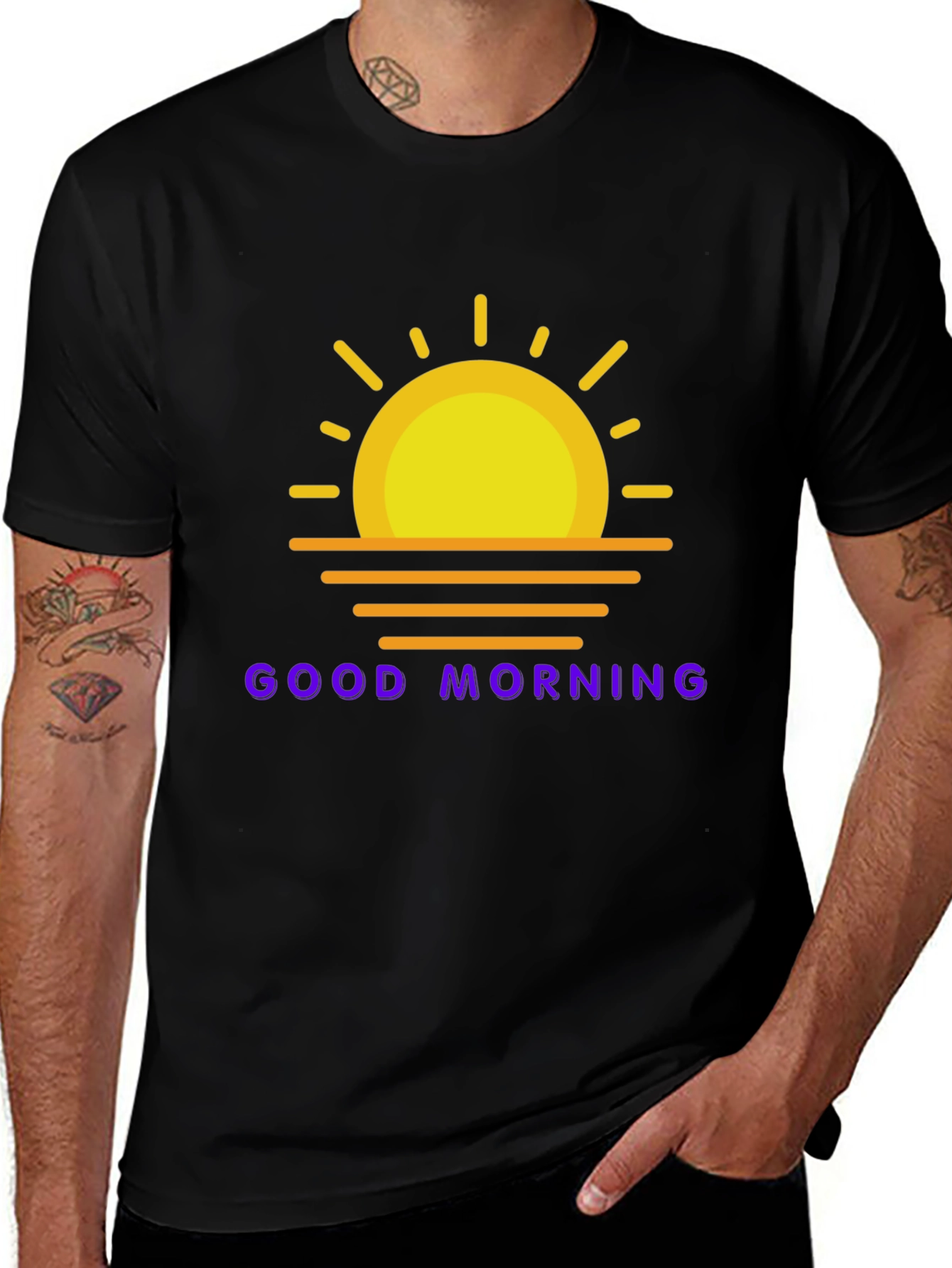 Good Morning Graphic Tee - Black