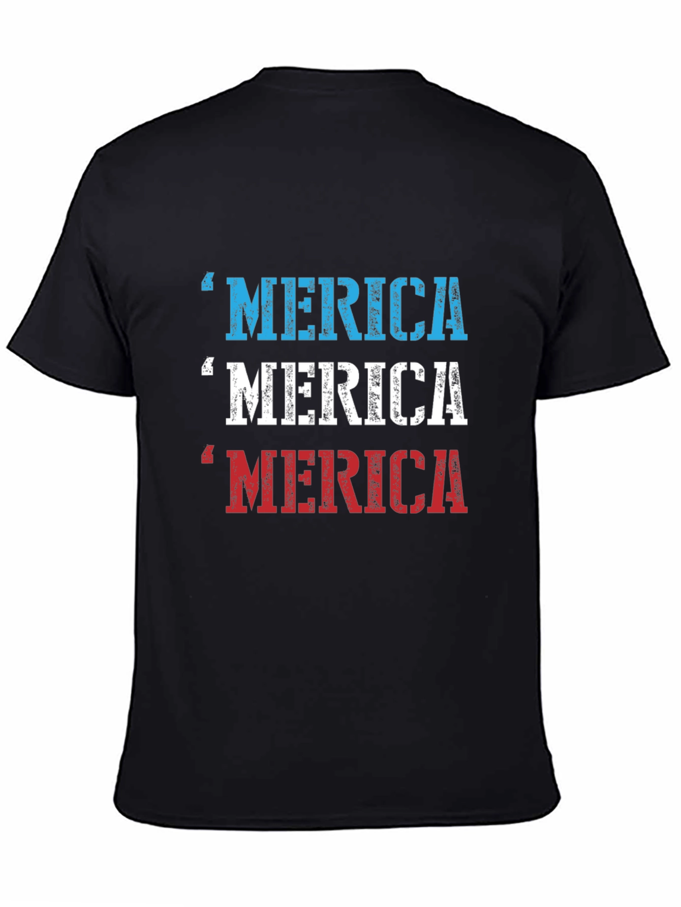 Merica Patriotic Graphic Print T-Shirt