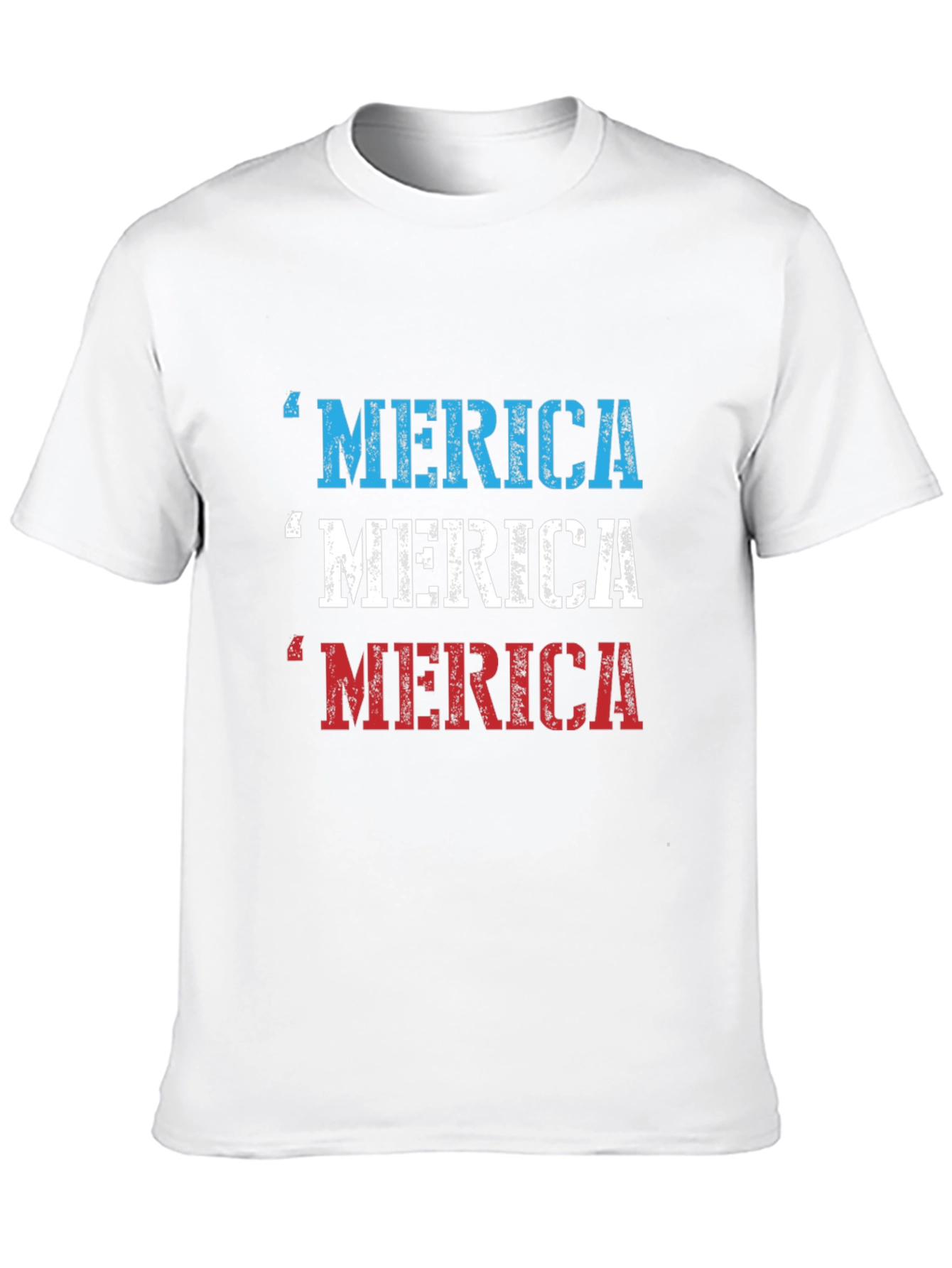 Merica Patriotic Graphic Print T-Shirt