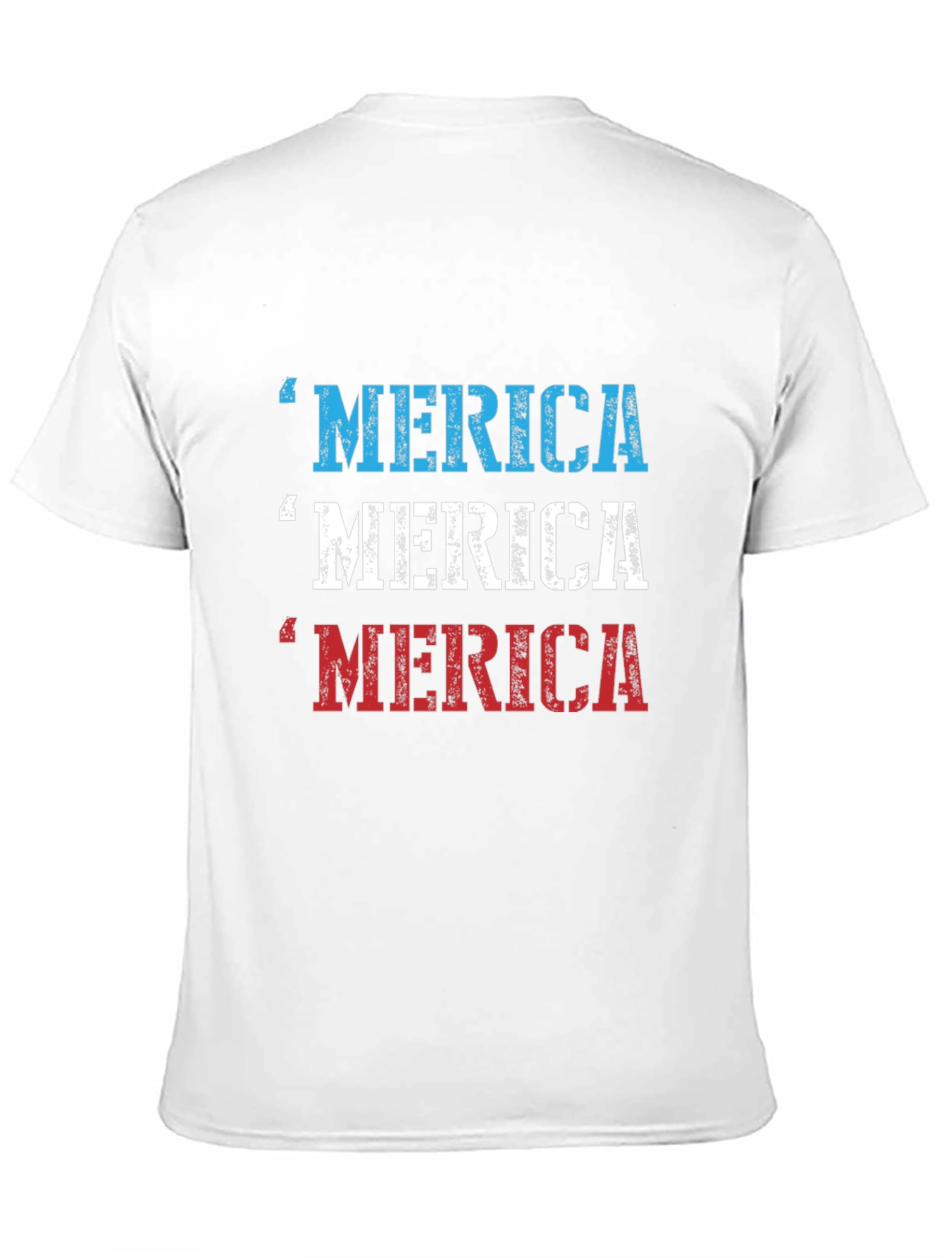 Merica Patriotic Graphic Print T-Shirt