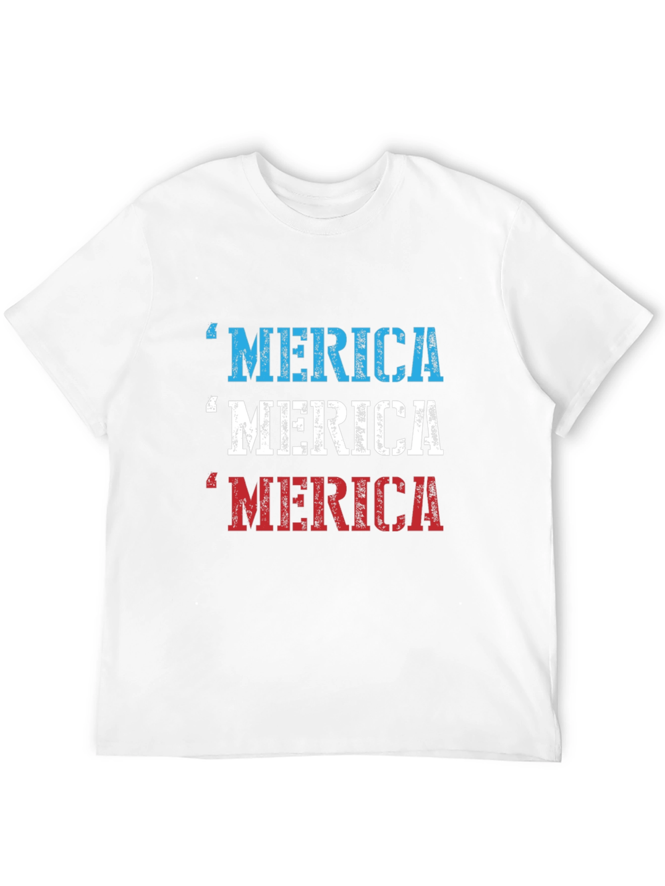 Merica Patriotic Graphic Print T-Shirt