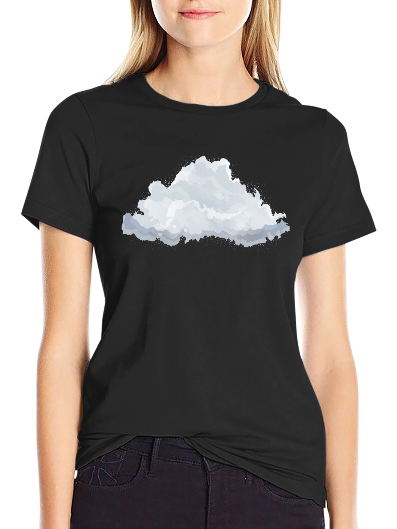 Cloud Graphic Black T-Shirt
