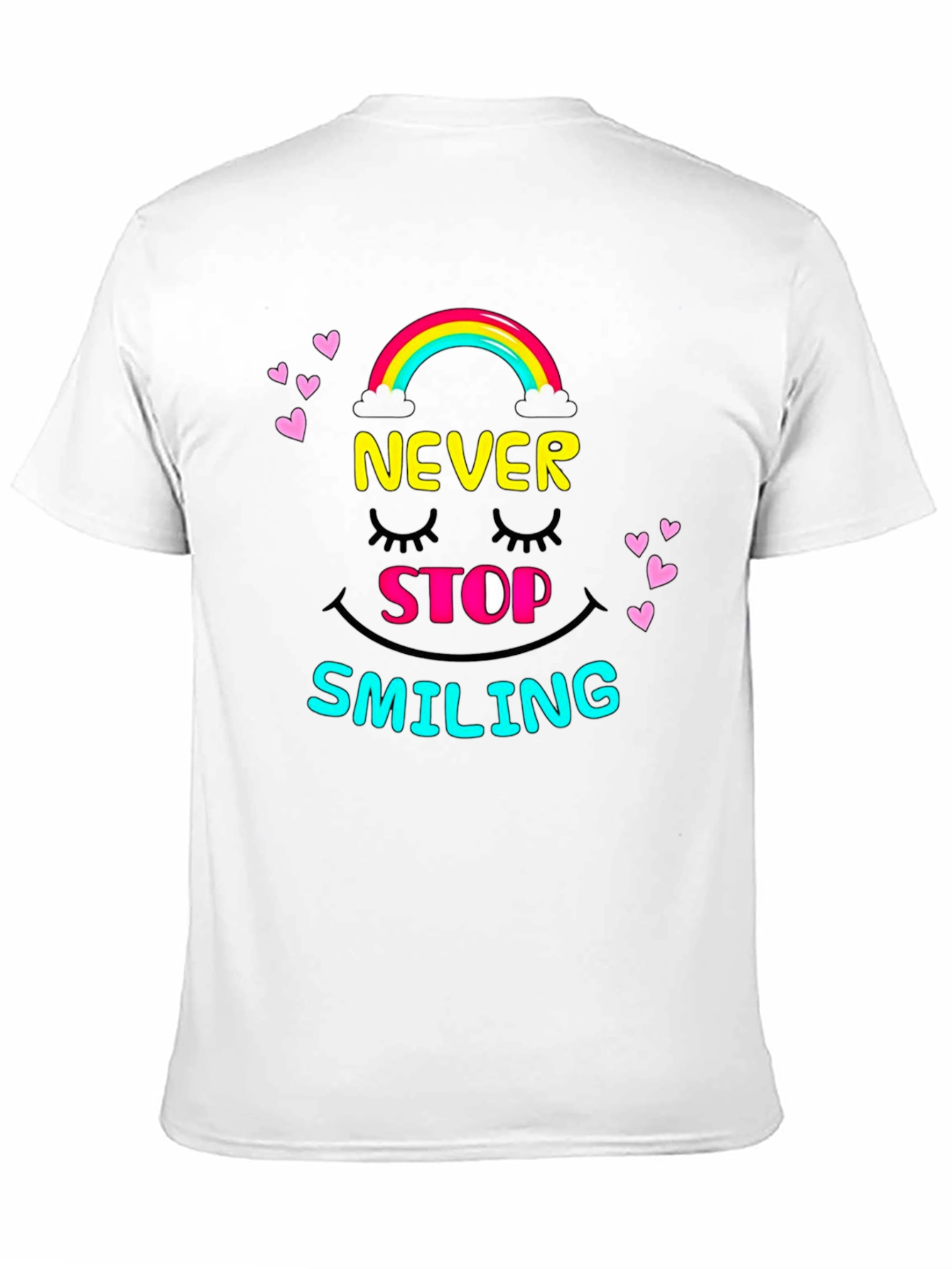 Never Stop Smiling Graphic Tee - Black