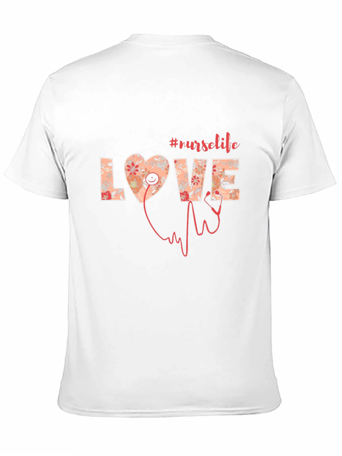 Nurse Life Floral Graphic T-Shirt