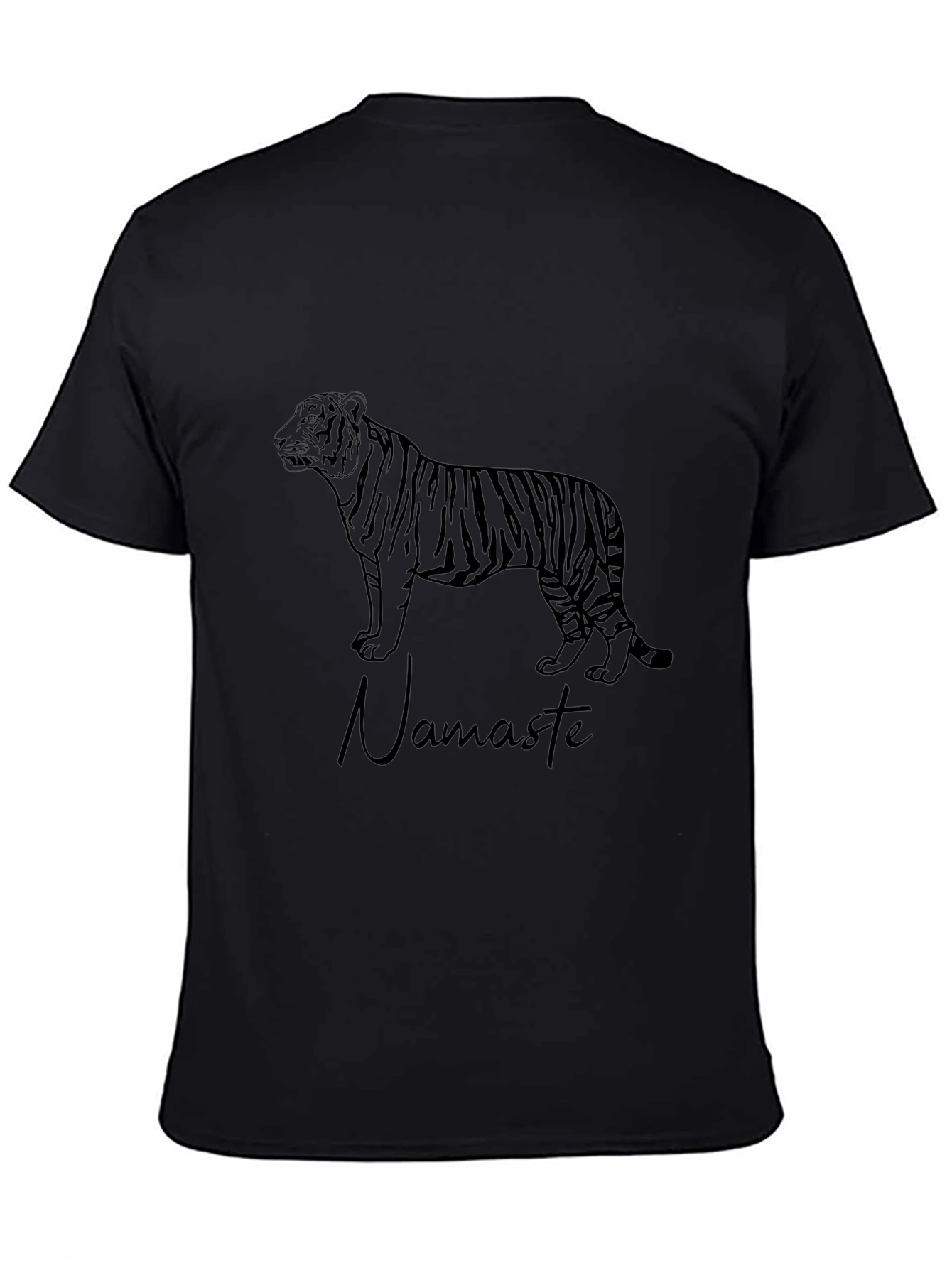Tiger Namaste Black Graphic Tee