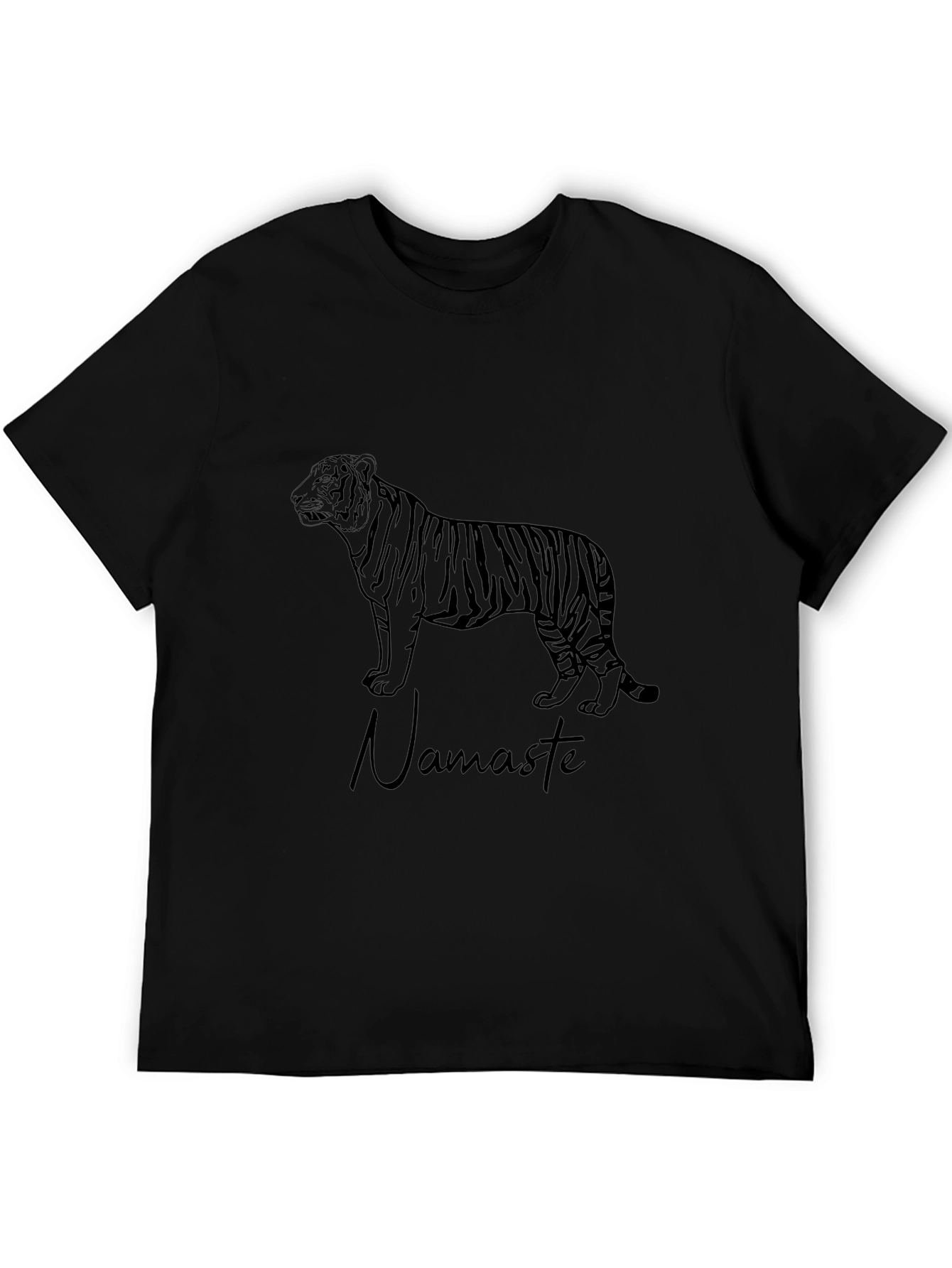 Tiger Namaste Black Graphic Tee
