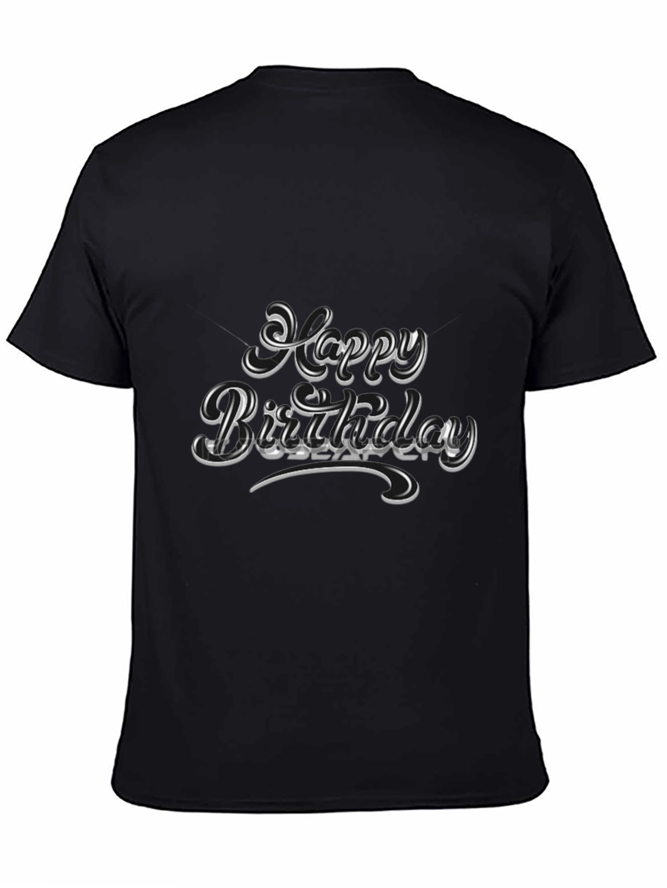 Happy Birthday Black Graphic Tee