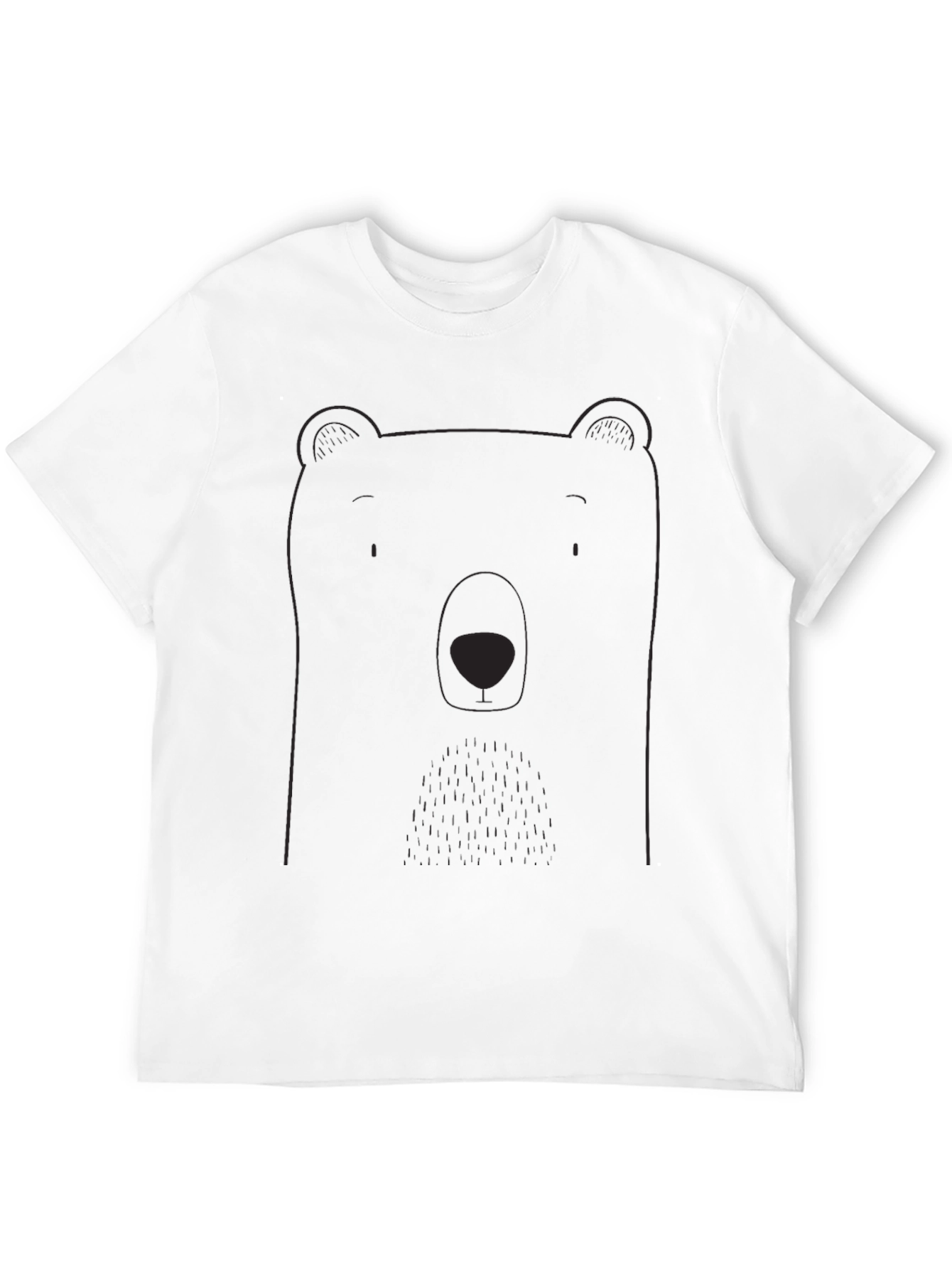 Bear Graphic Tee - Mens Black Casual Shirt