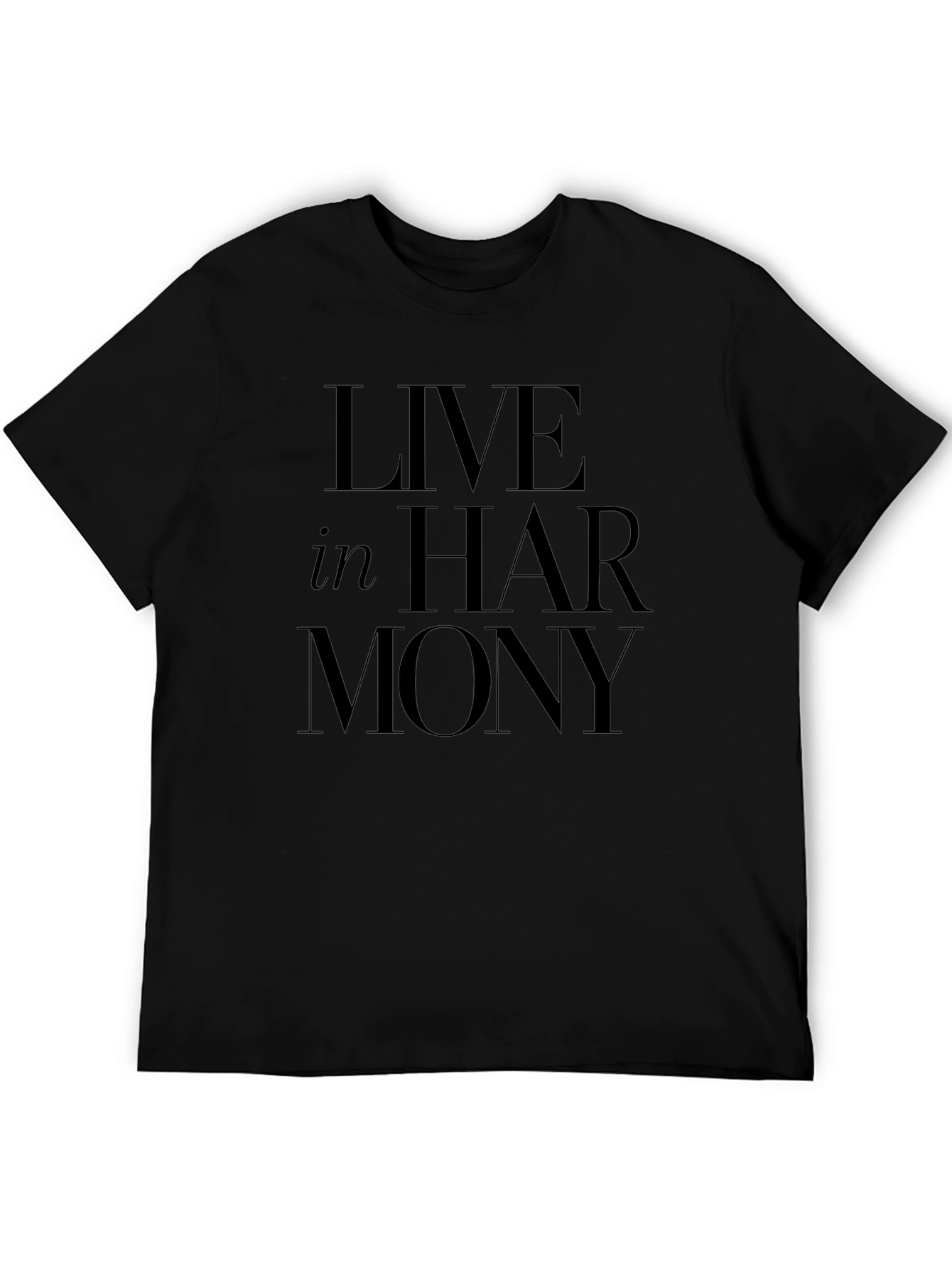 Live In Harmony Black T-Shirt